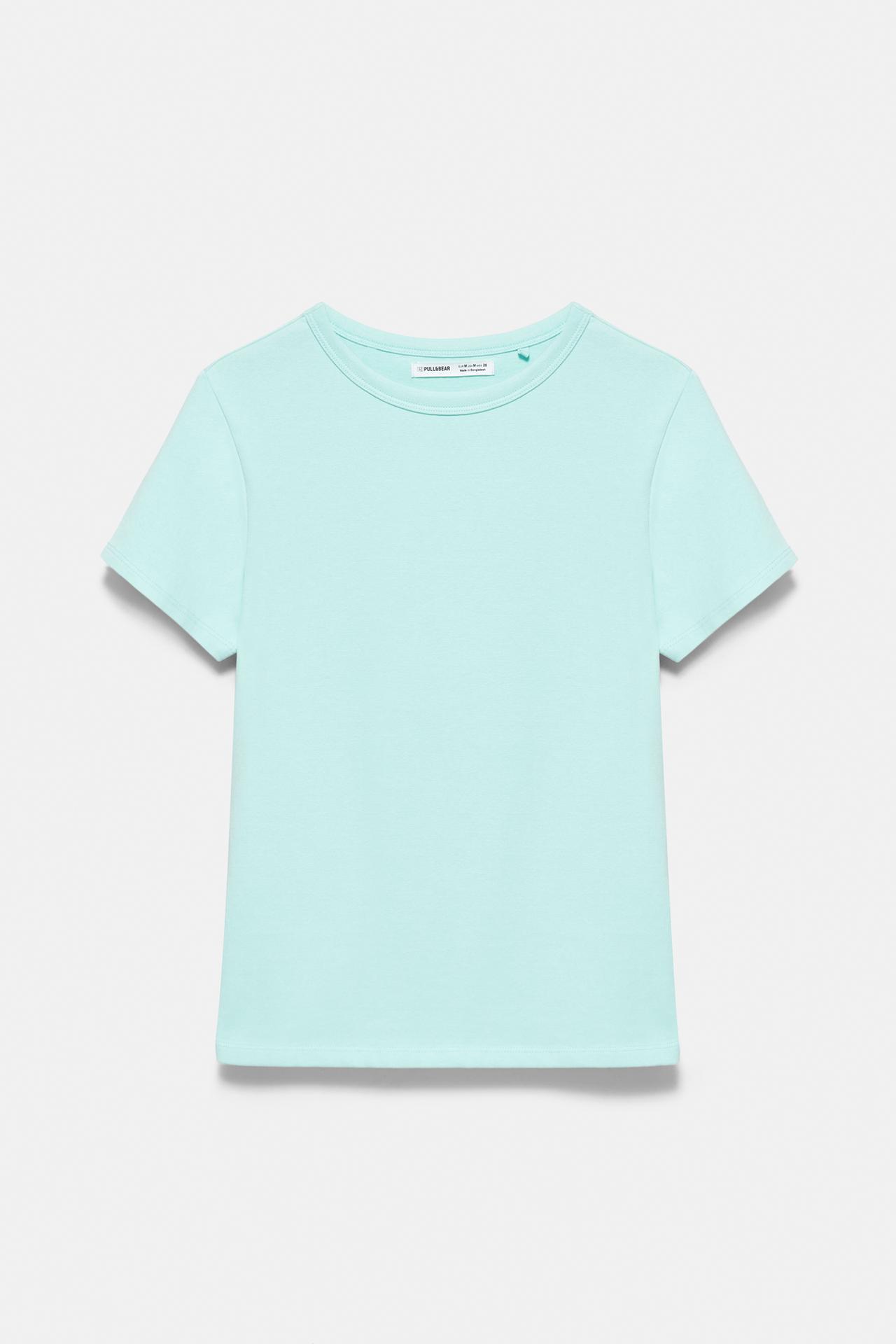 Fitted short sleeve T-shirt — Sky blue