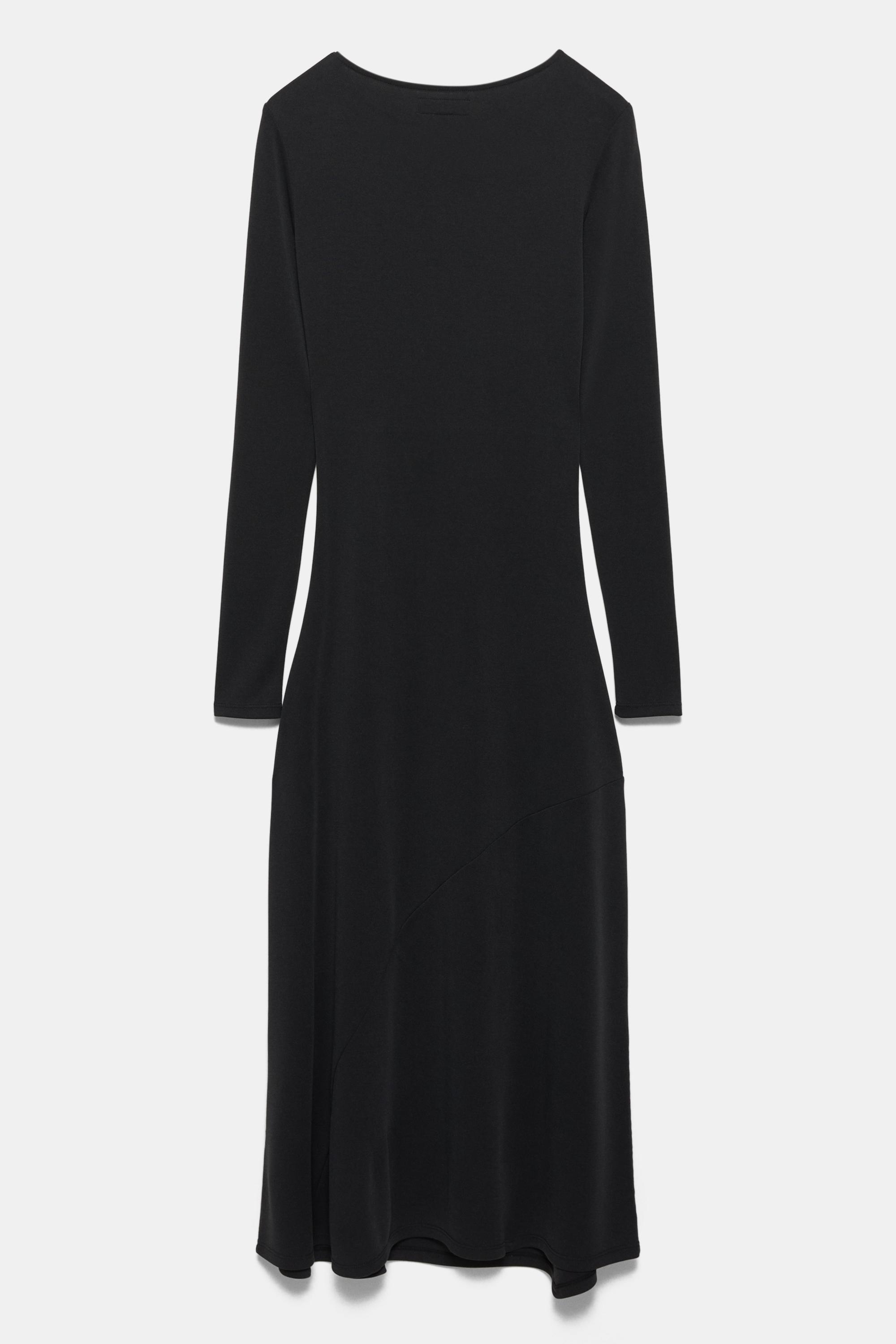 Fluid draped cupro midi dress