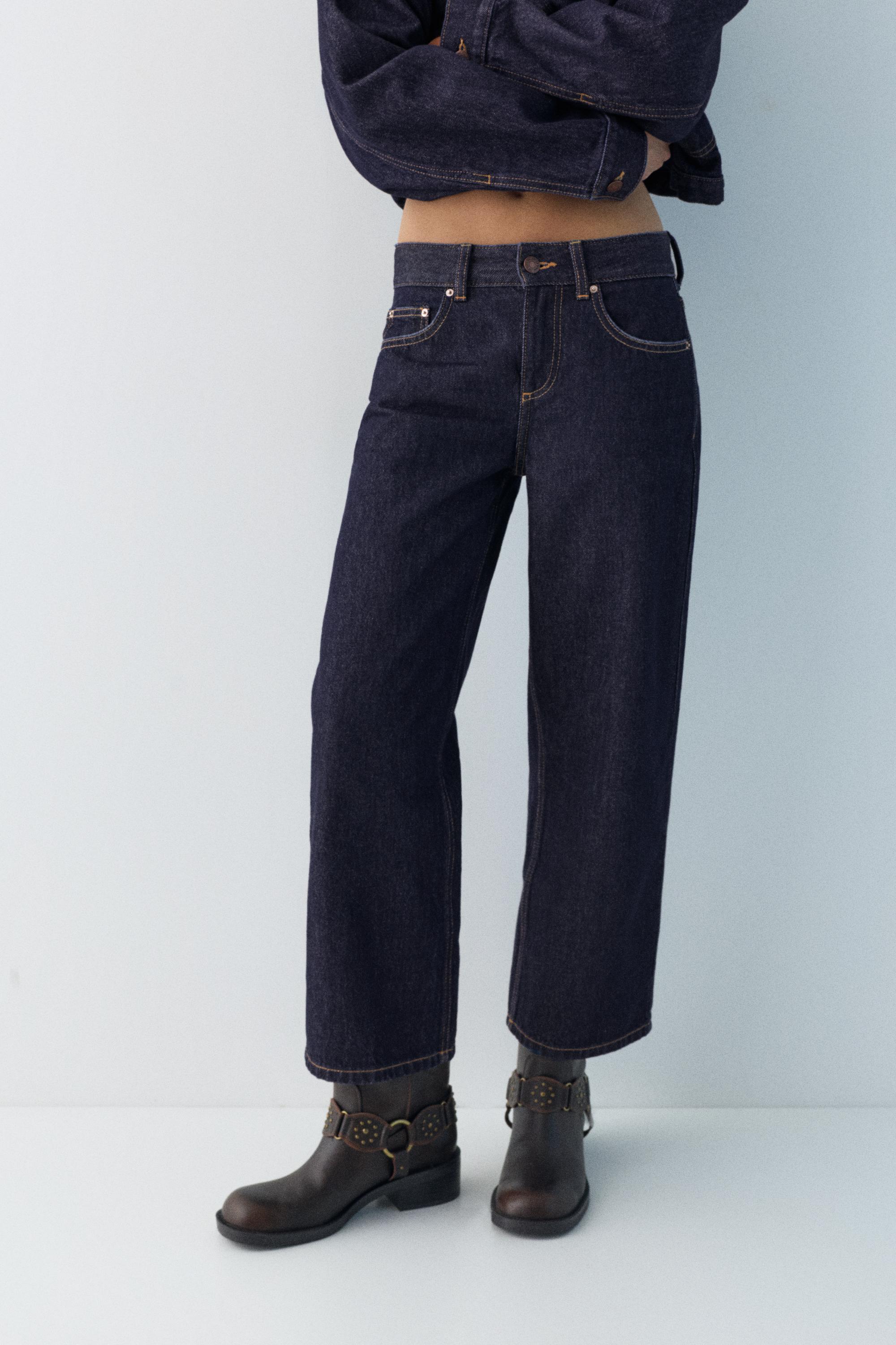 Düşük bel culotte pantolon jean - Görsel 30