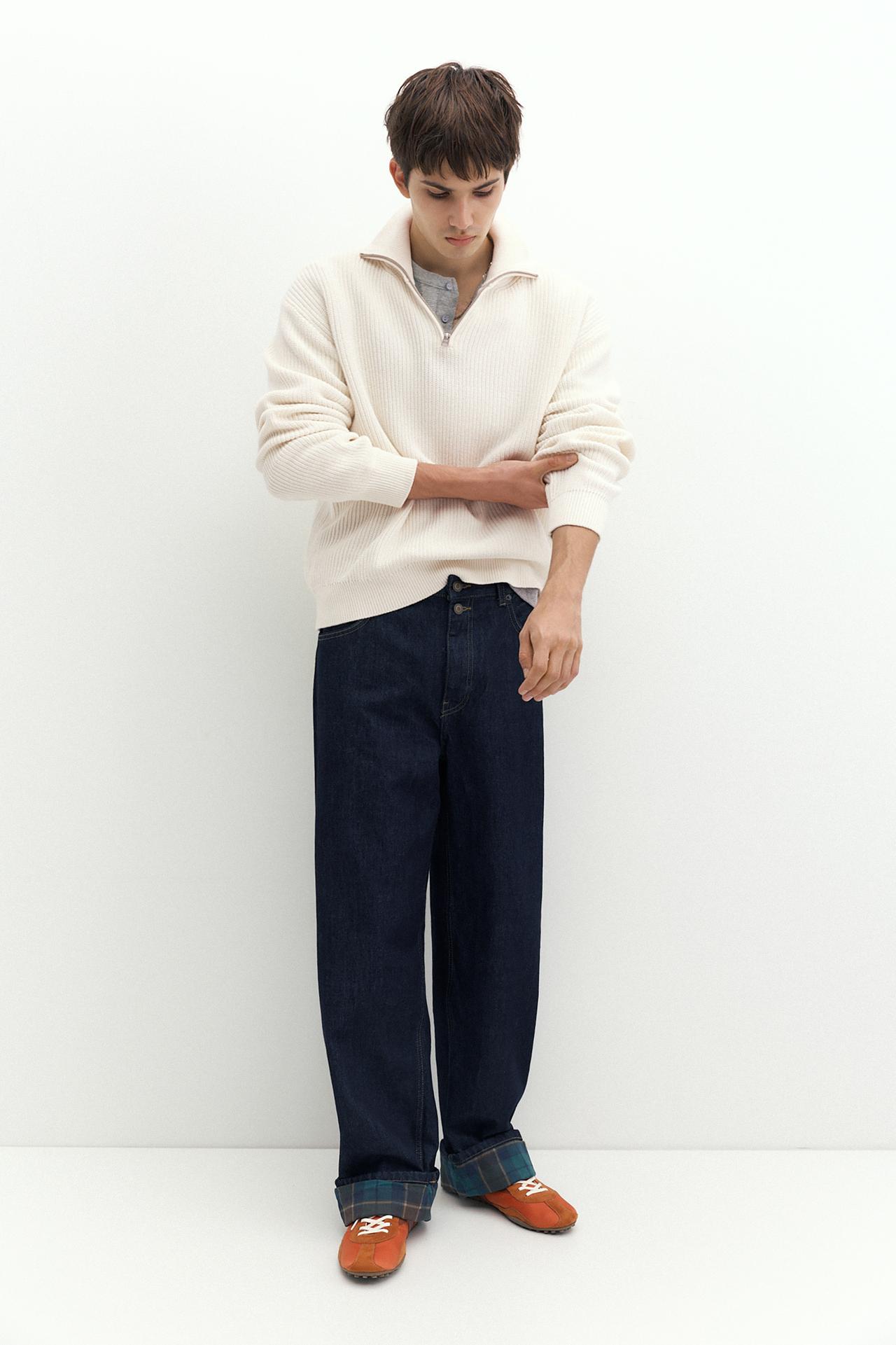 Quarter-zip jumper — Off white
