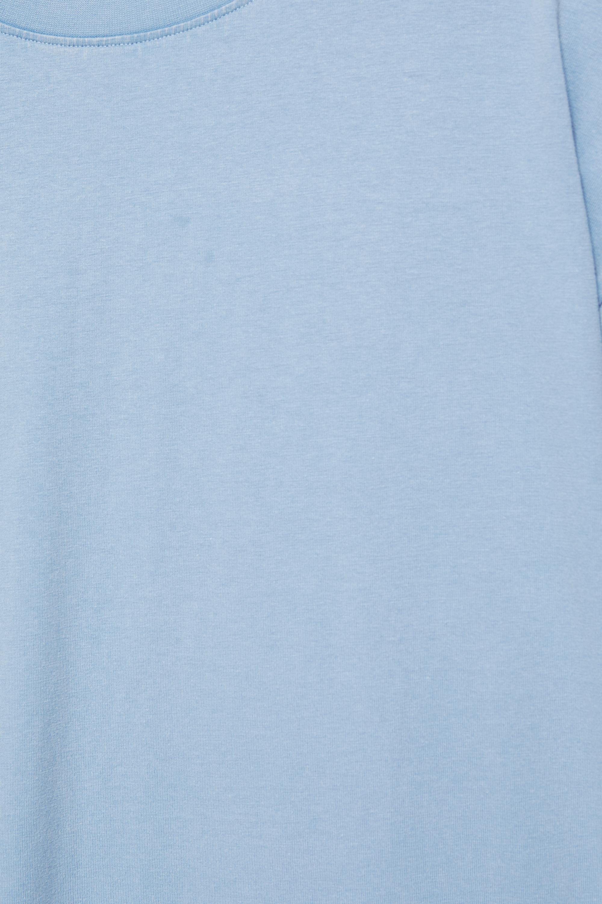 Relaxed fit overlock T-shirt — Medium blue