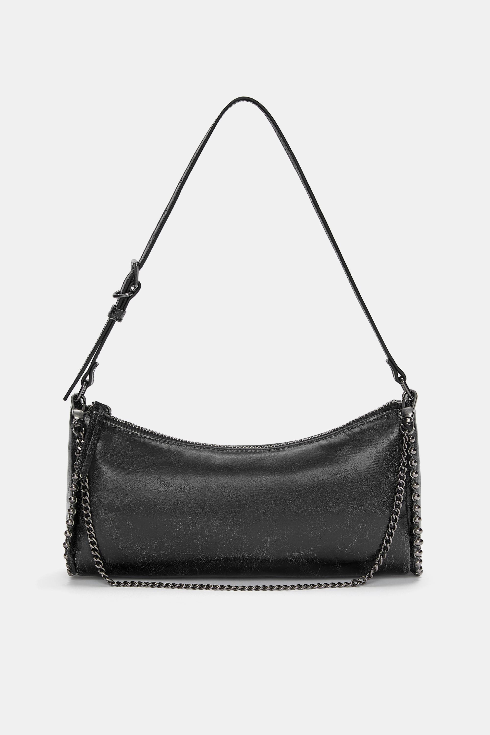 Schultertasche Mit Zierkette