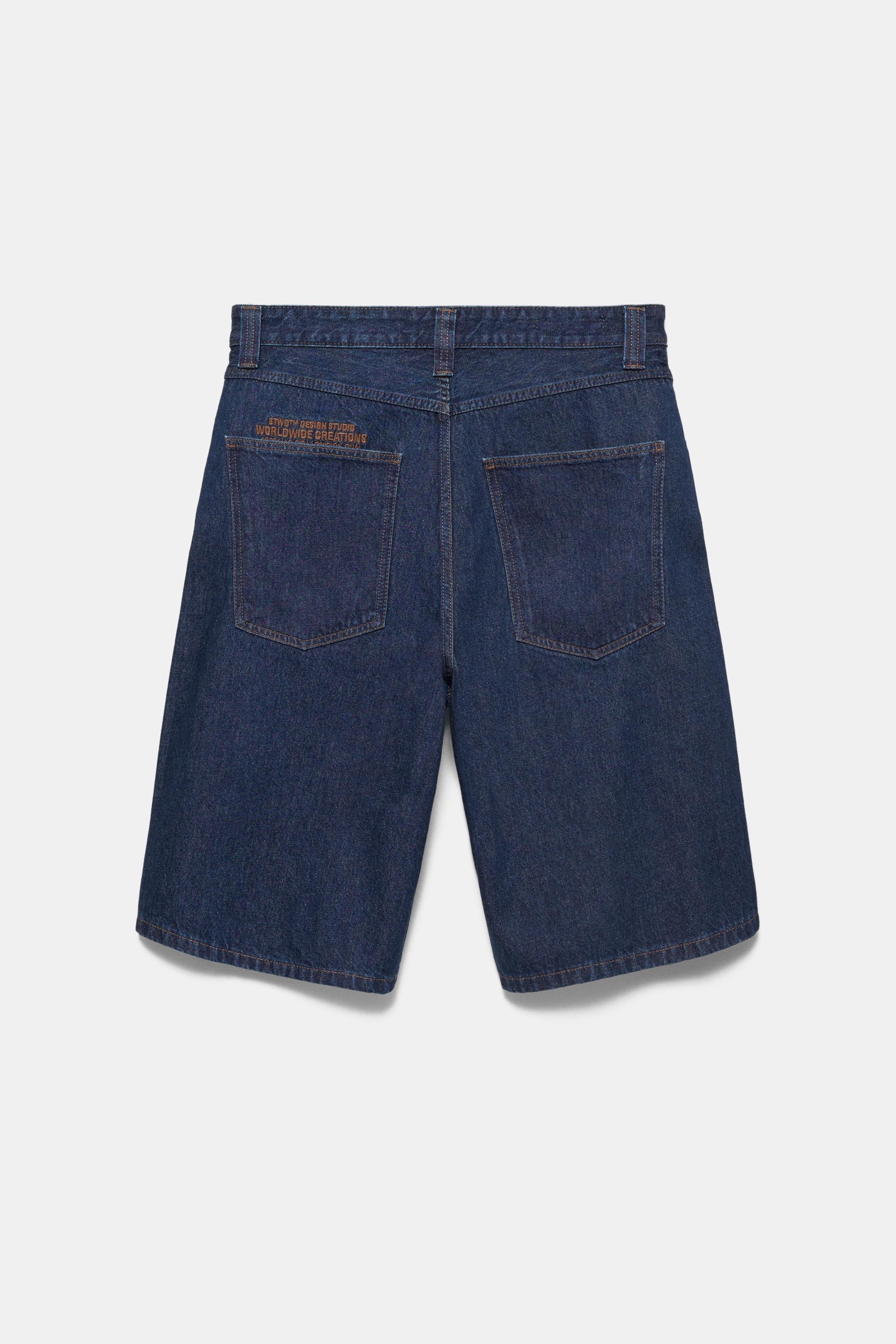 Skater denim bermuda - Görsel 4