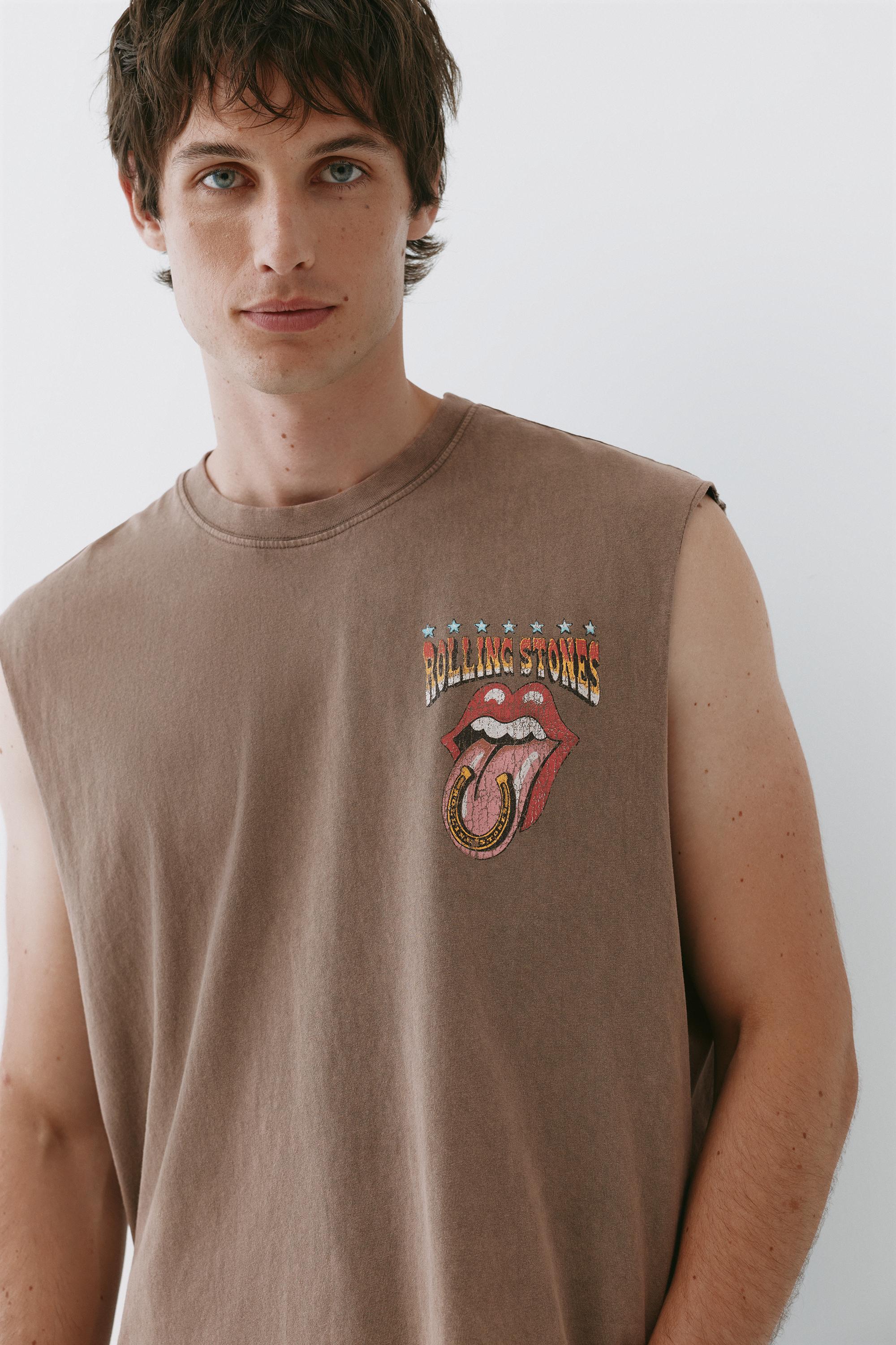 Rolling Stones vest top — Brown