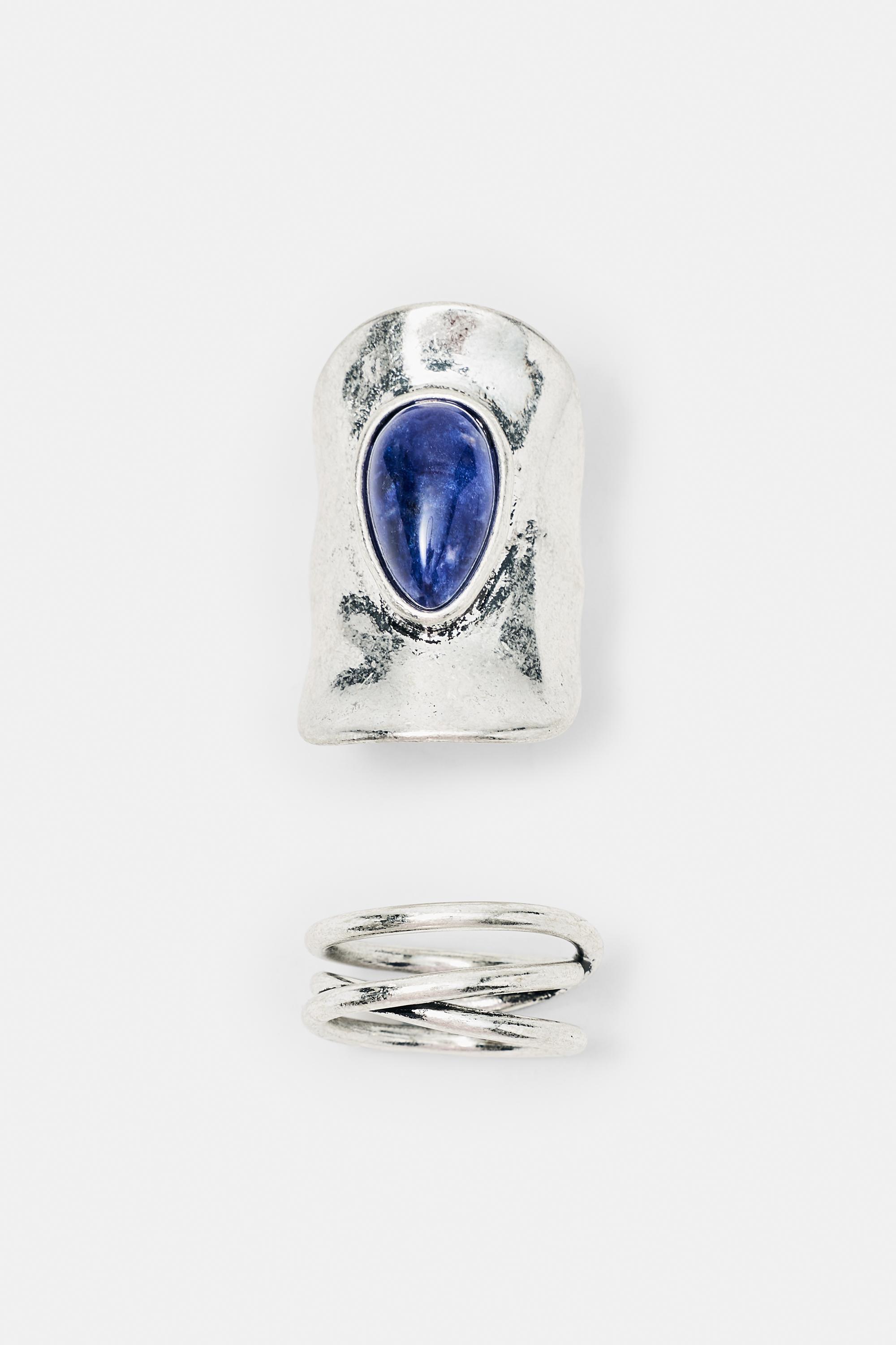 Stone ring pack — Silver