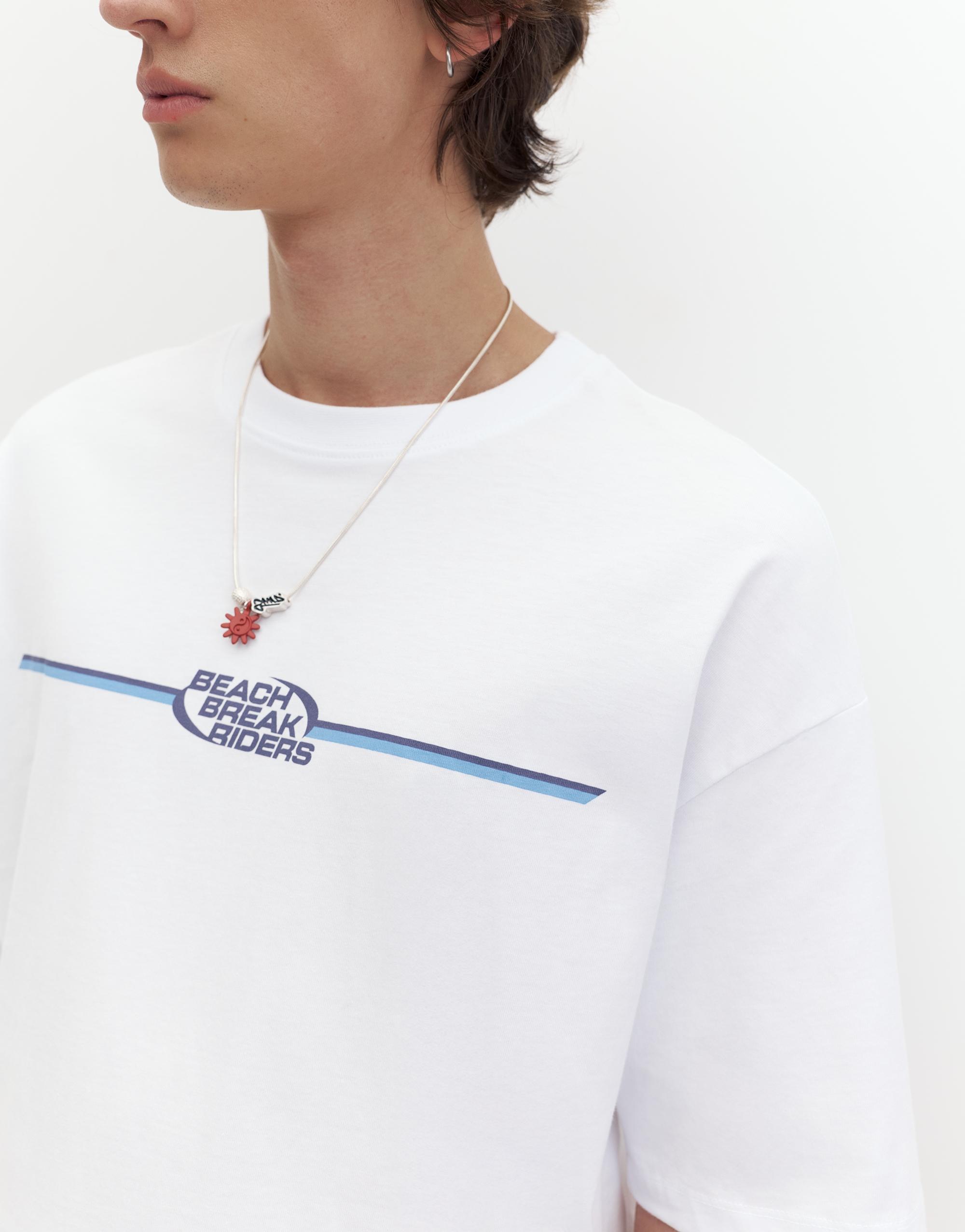 STWD beach graphic T-shirt — Off white