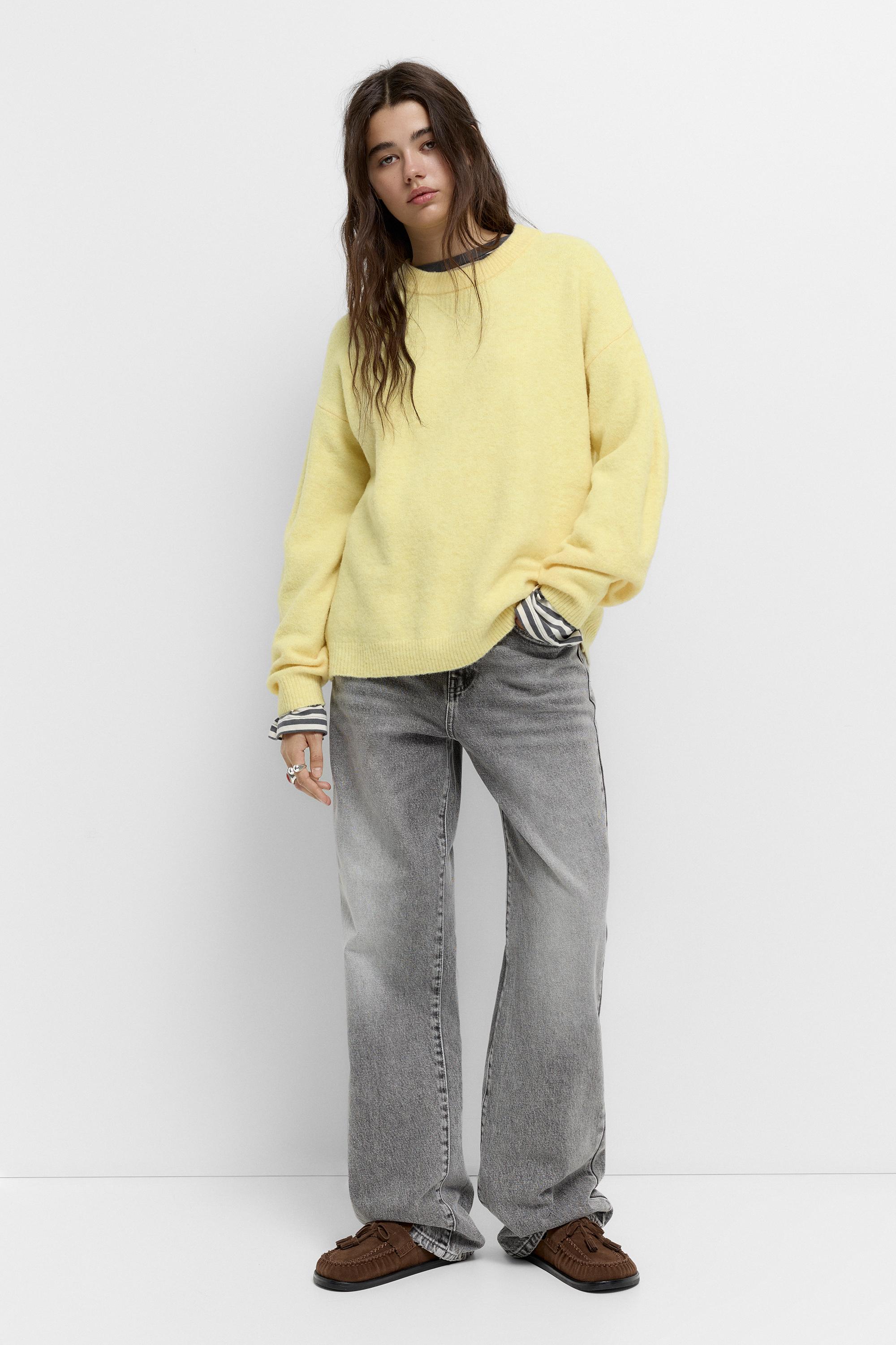 Pull En Maille Douce - Pull&Bear - Modalova