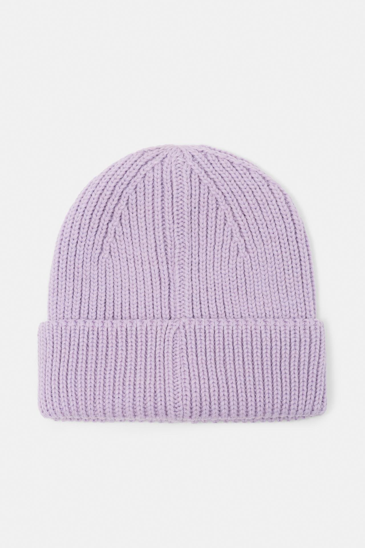 Chunky knit beanie — Lilac
