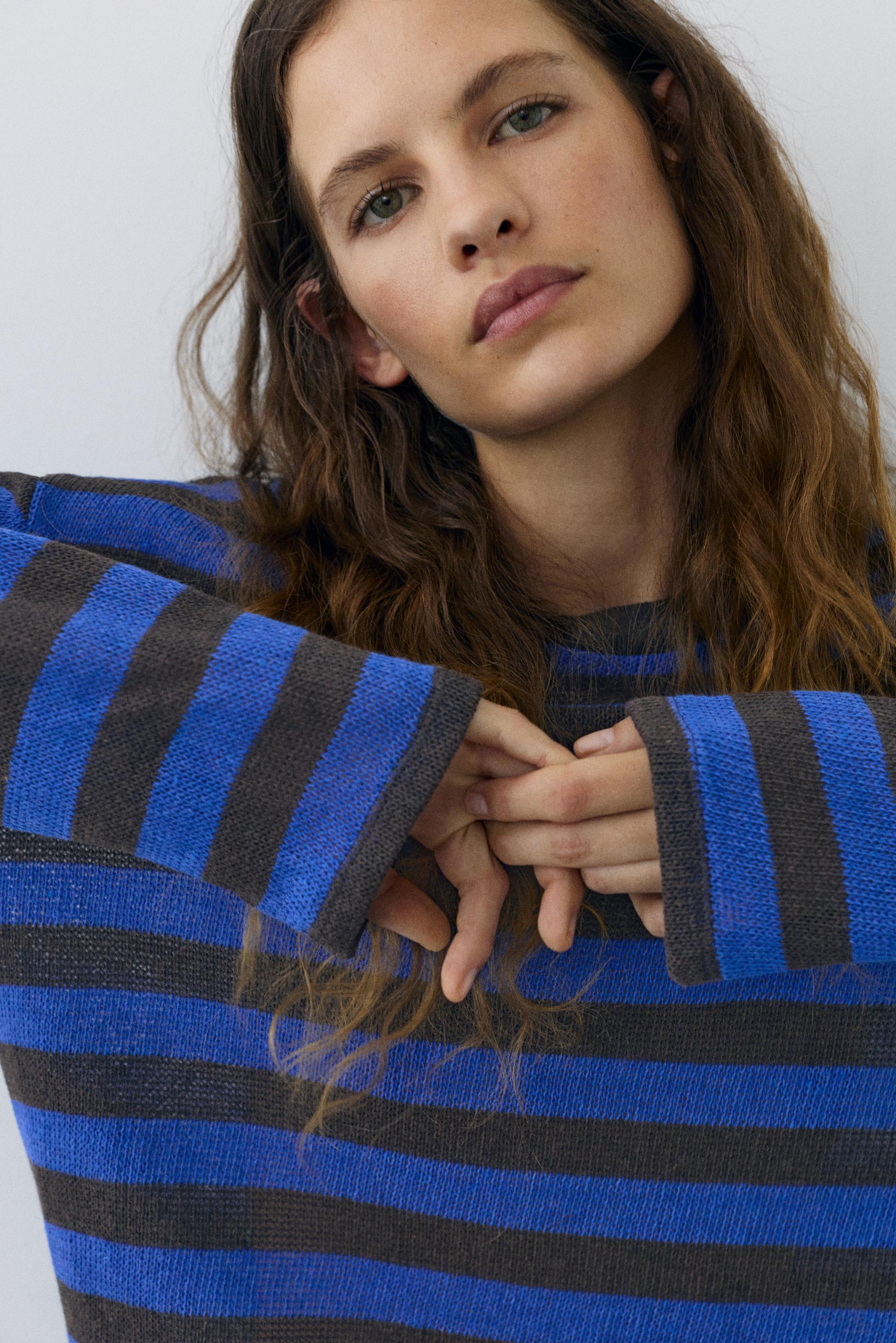 Striped knit T-shirt — Striped