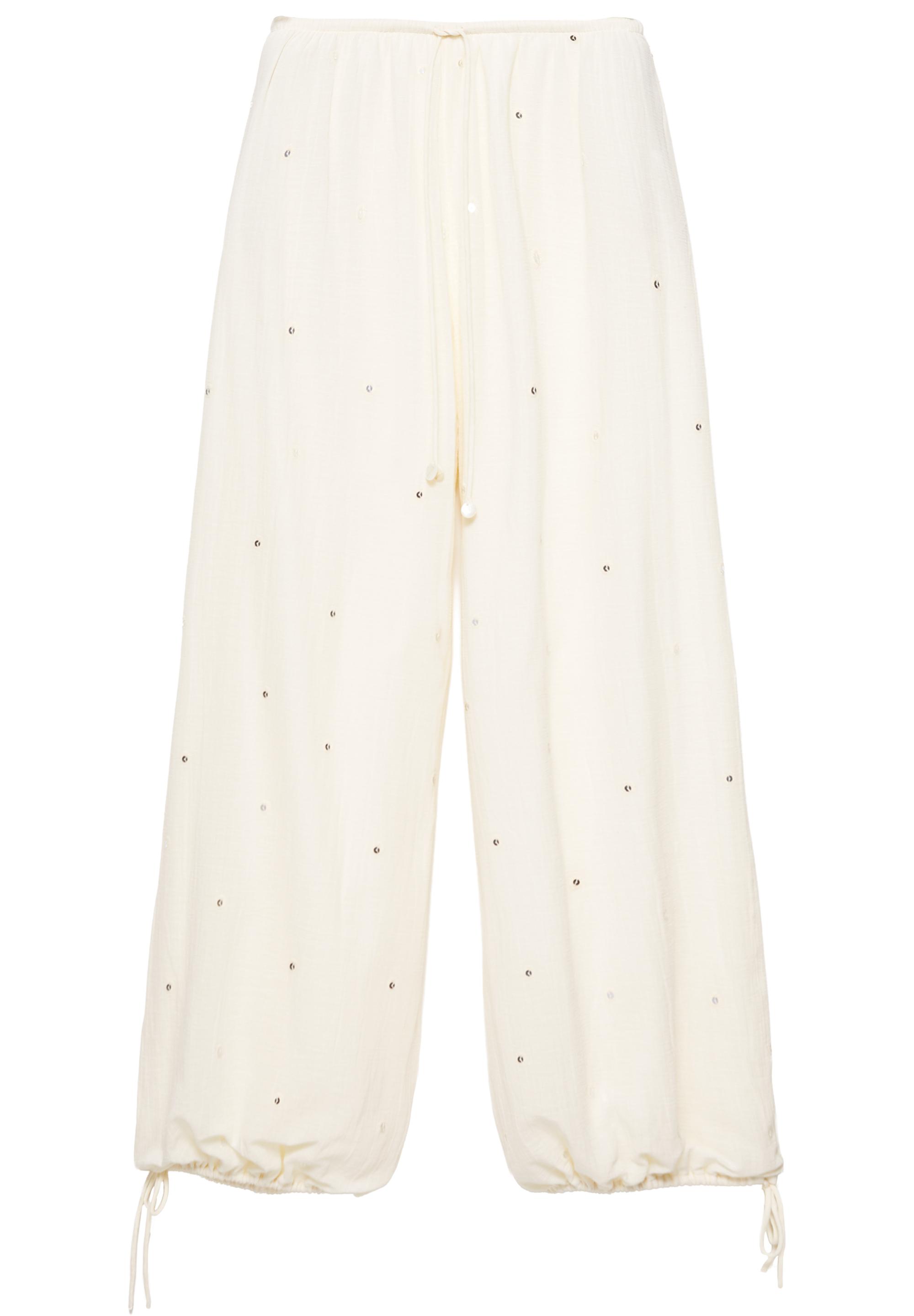 Sarouel trousers with mirrors — Vanilla