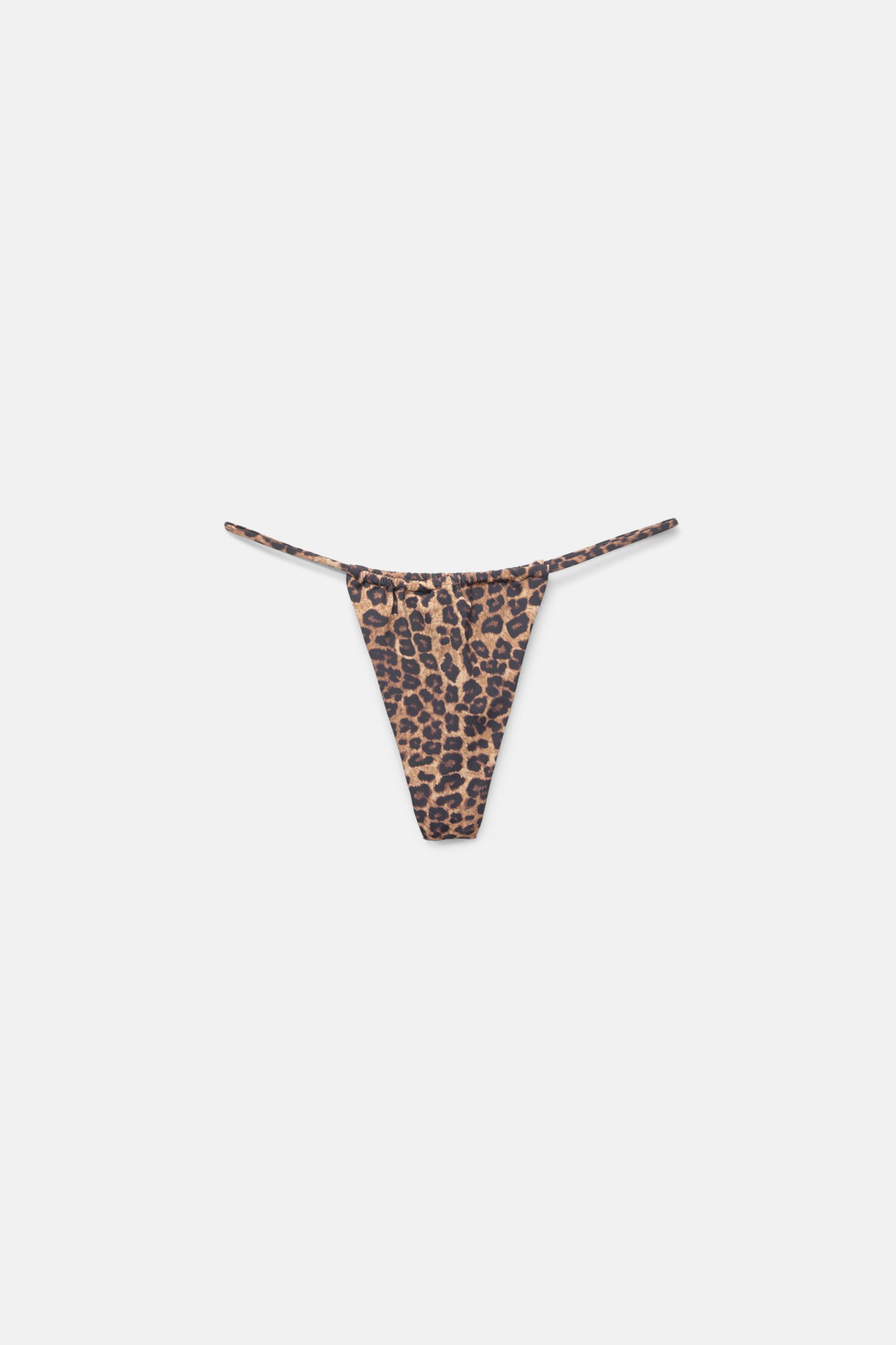 Büzgülü ve leopar desenli bikini altı - Görsel 9