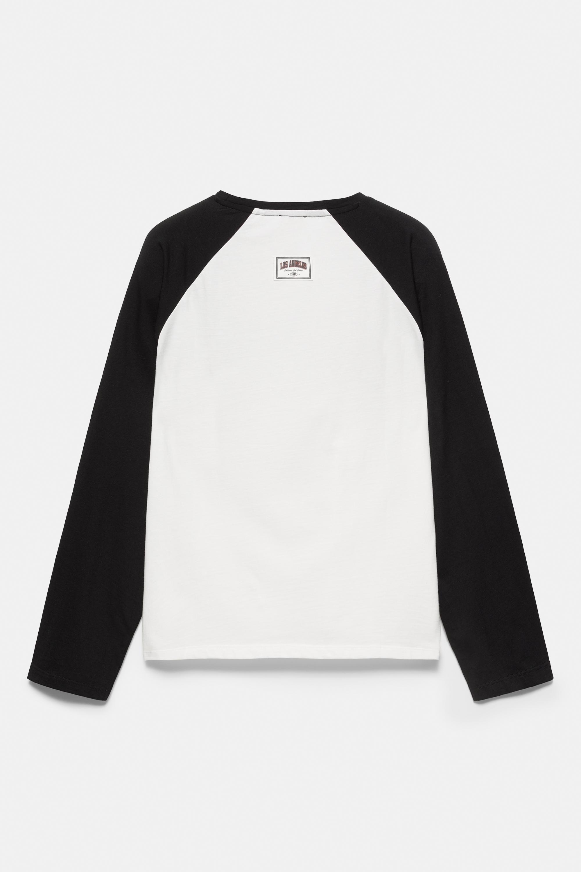 Los Angeles raglan sleeve T-shirt — White/Black