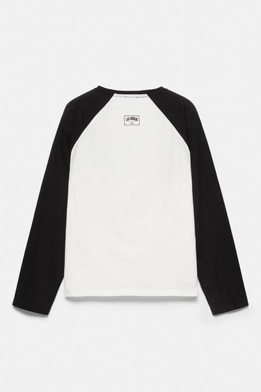 Los Angeles raglan sleeve T-shirt — White/Black 4