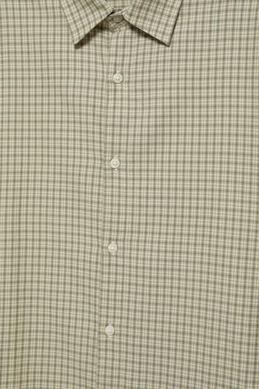 Short sleeve check shirt — Green/Ecru 8