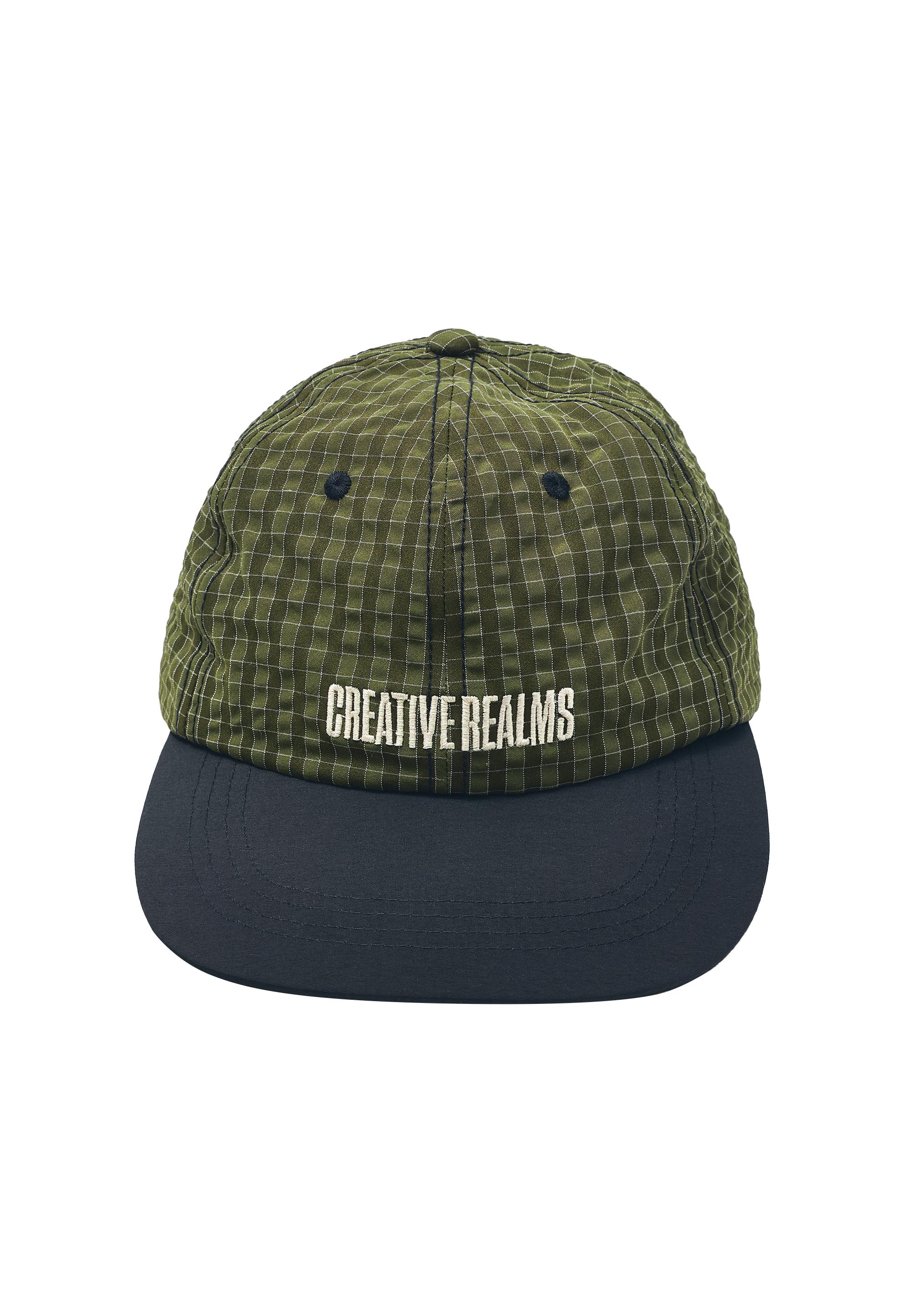 Ripstop cap with embroidery — Medium green
