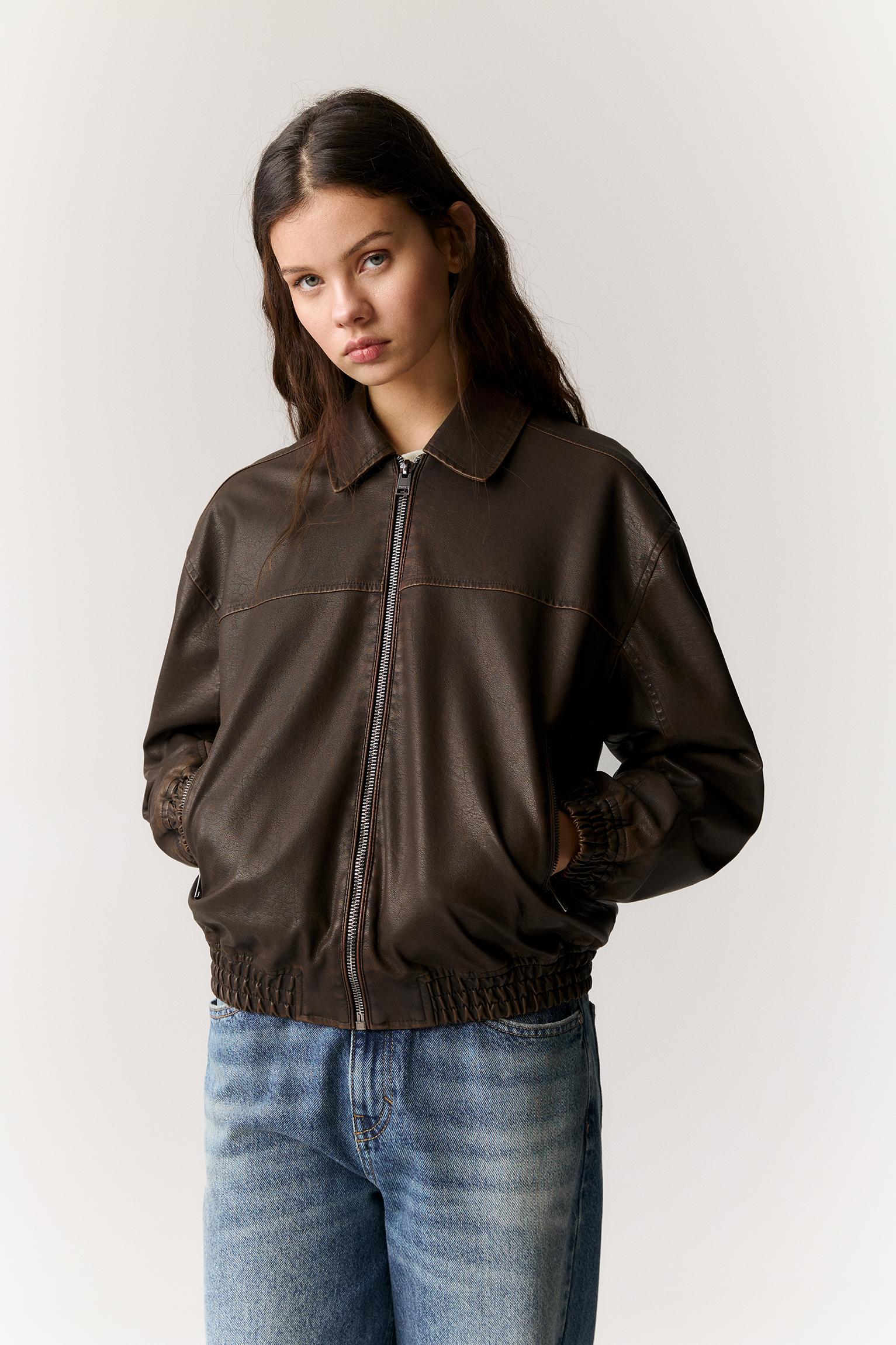 Suni Deri Baba Kesim Ceket - Görsel 84