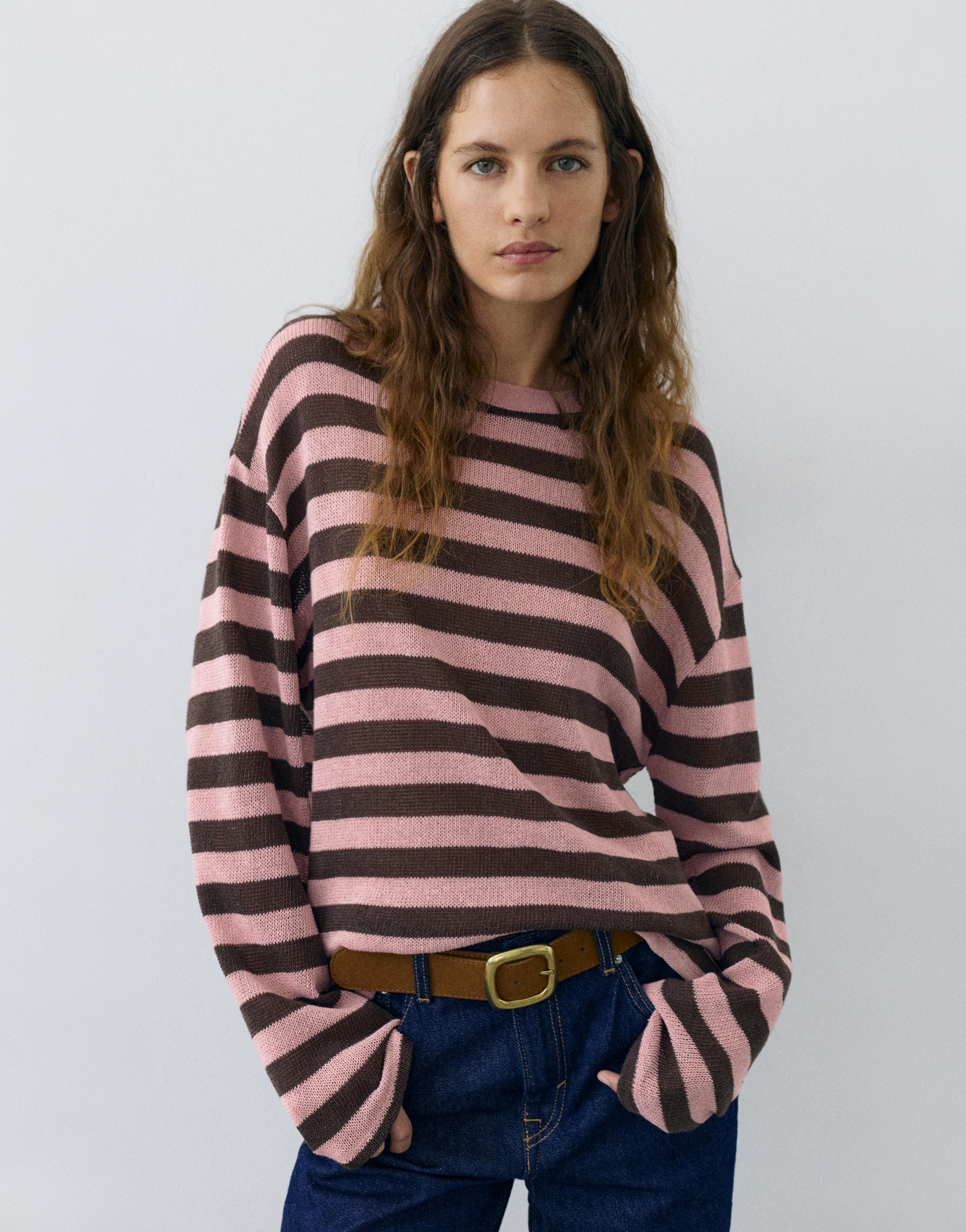 Striped knit T-shirt — Striped