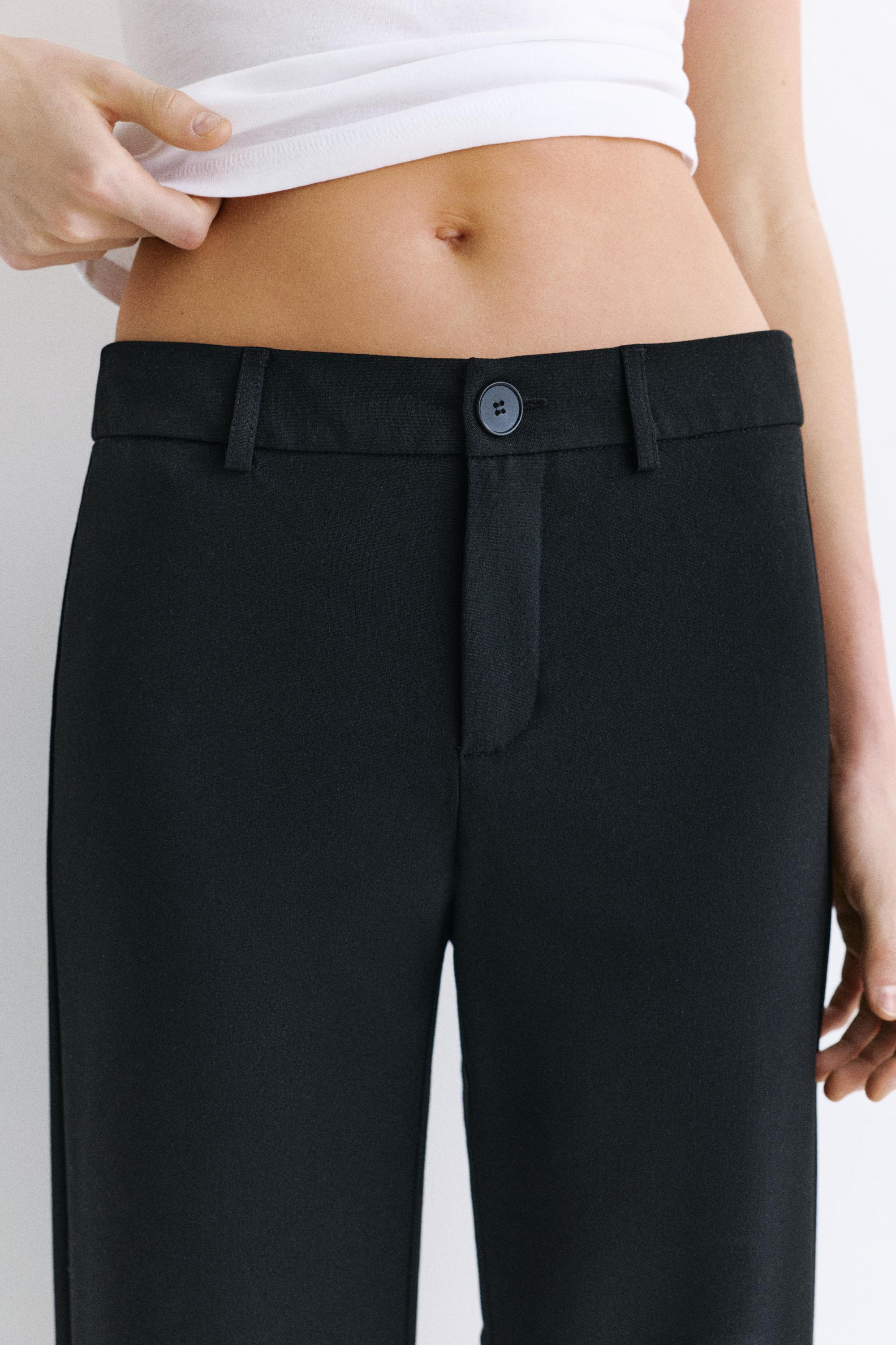 Straight-leg smart trousers — Black