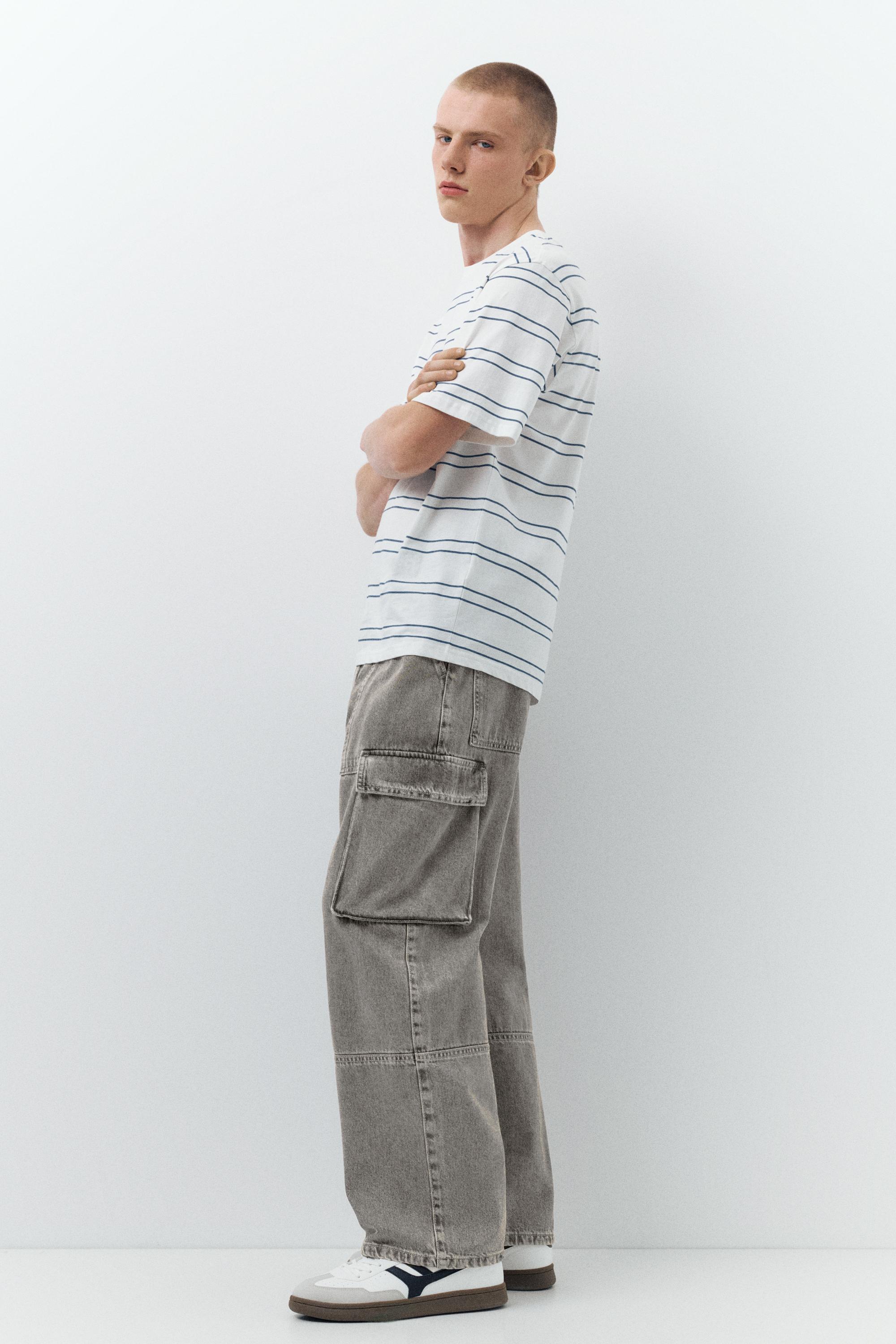 Baggy cargo jeans — Dark grey