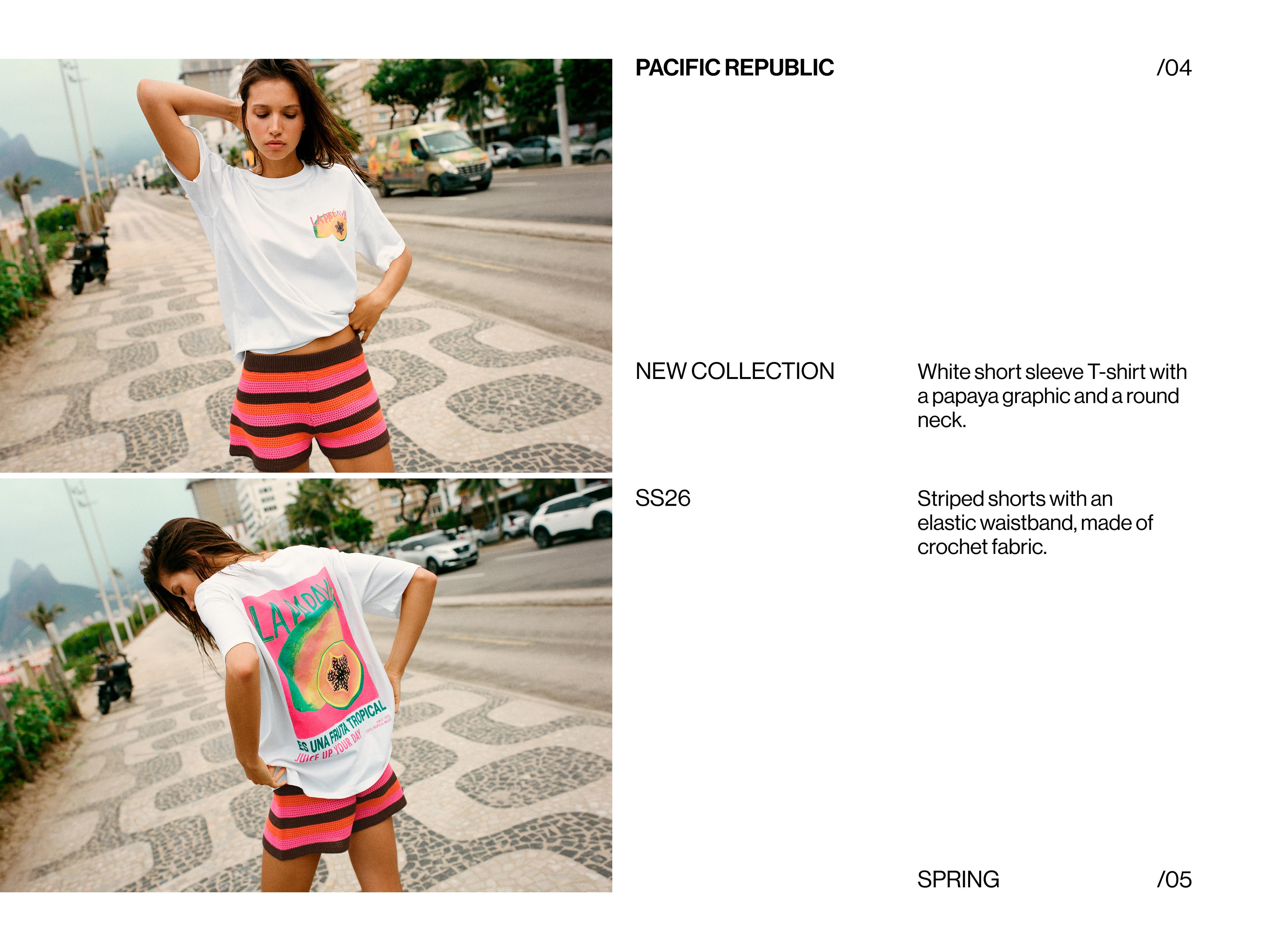 Çizgili kroşe şort - Görsel 26