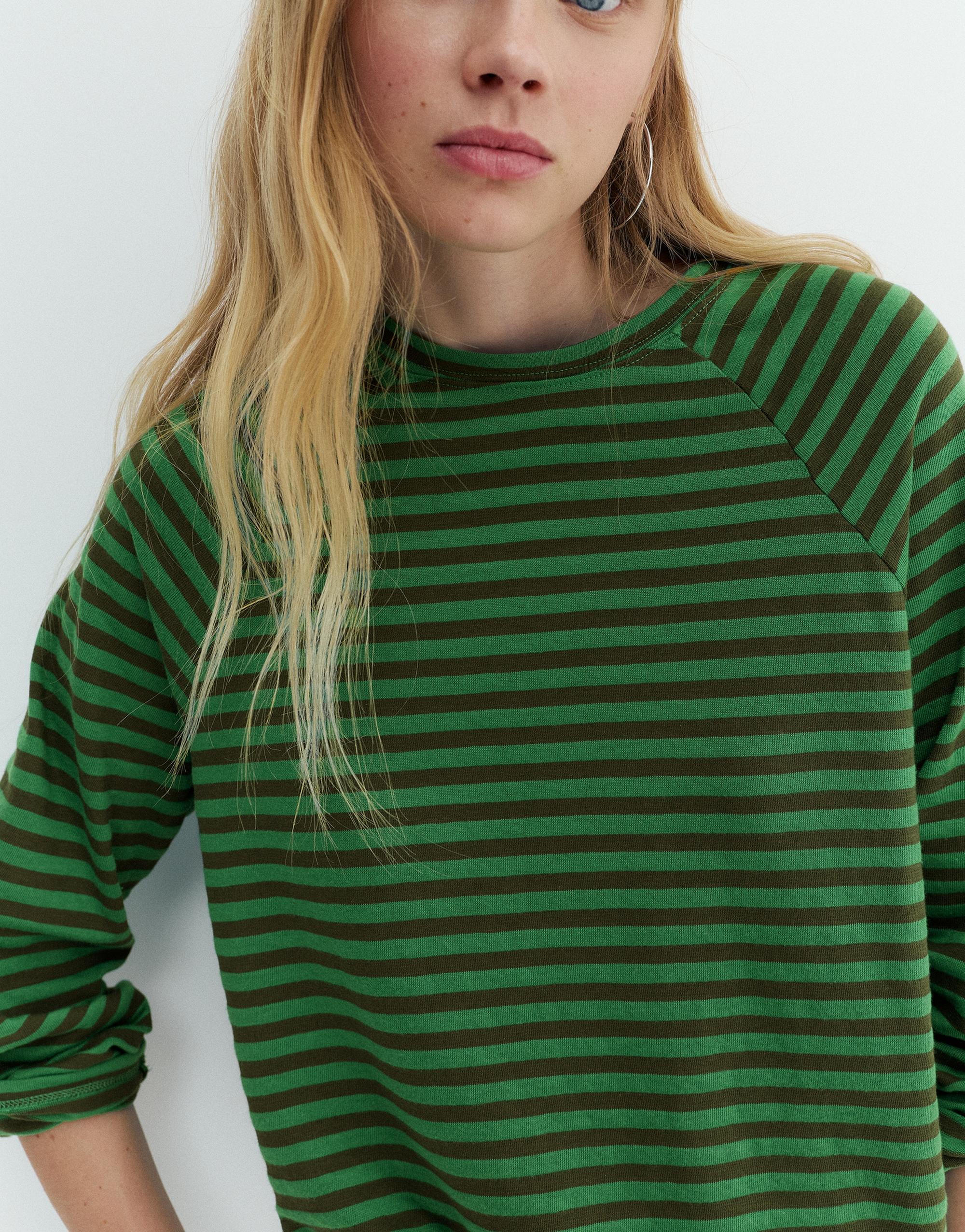 Uzun kollu çizgili tişört - Görsel 22