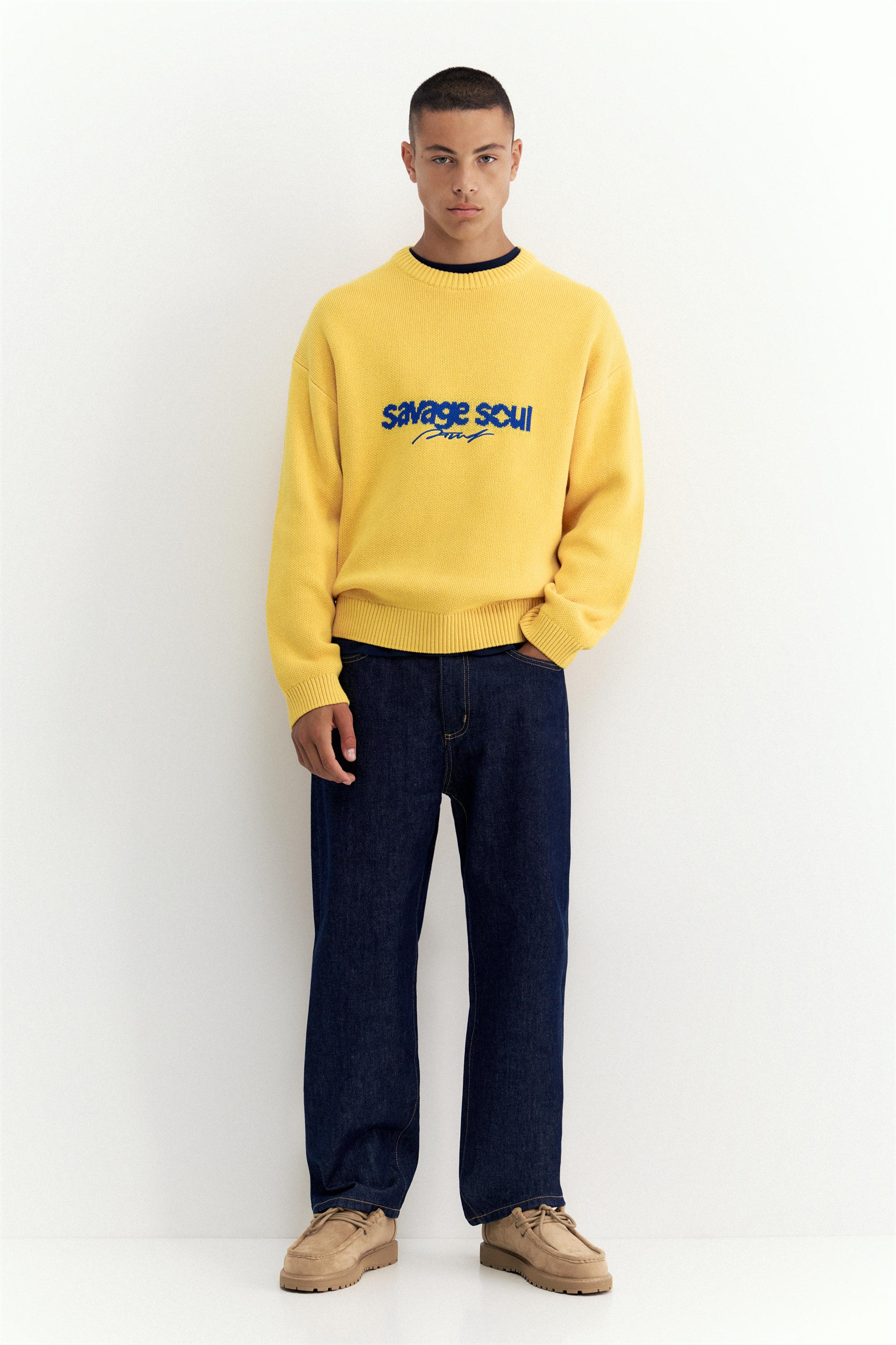 STWD graphic jumper — Yellow