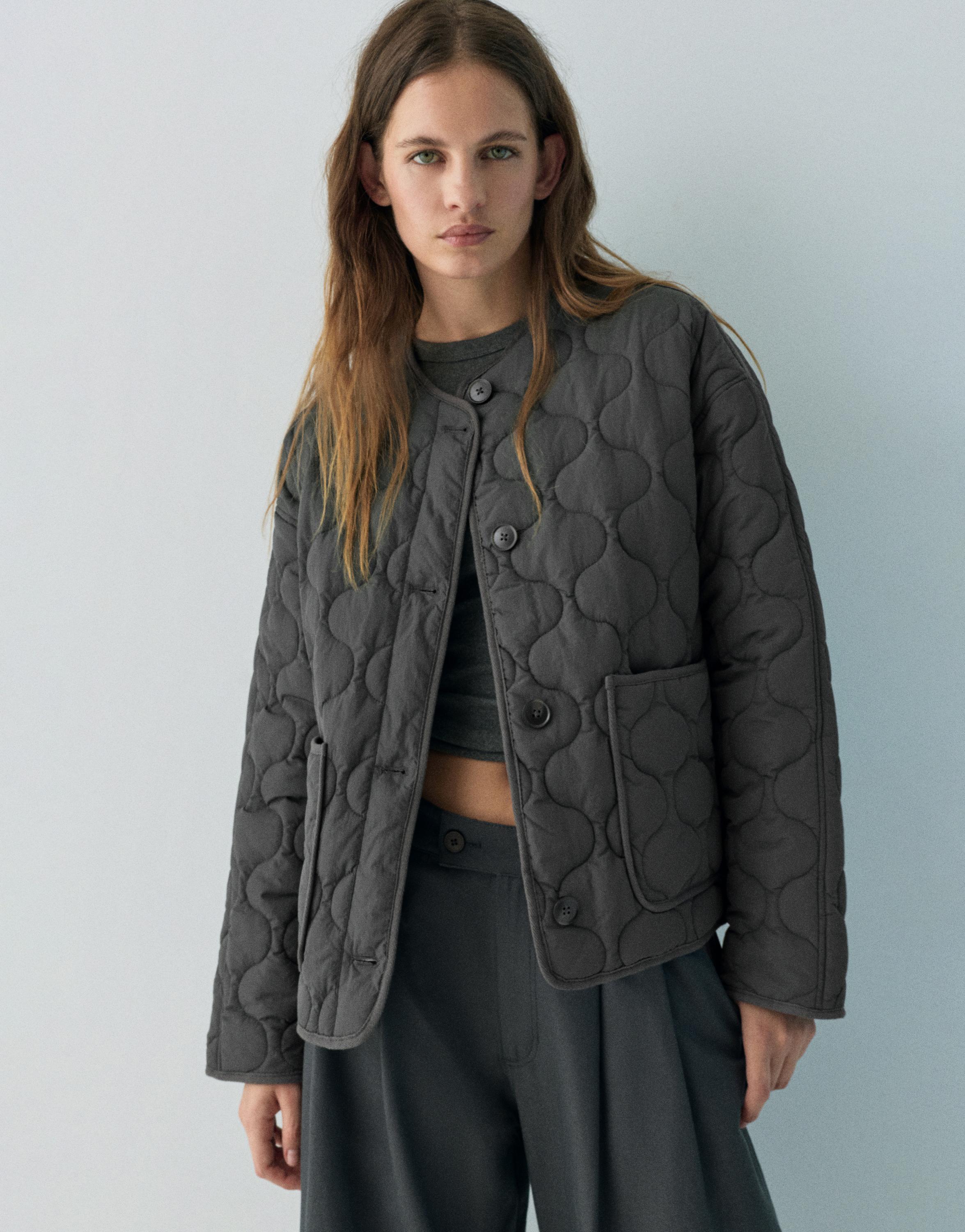 Lightweight padded jacket — Anthracite grey
