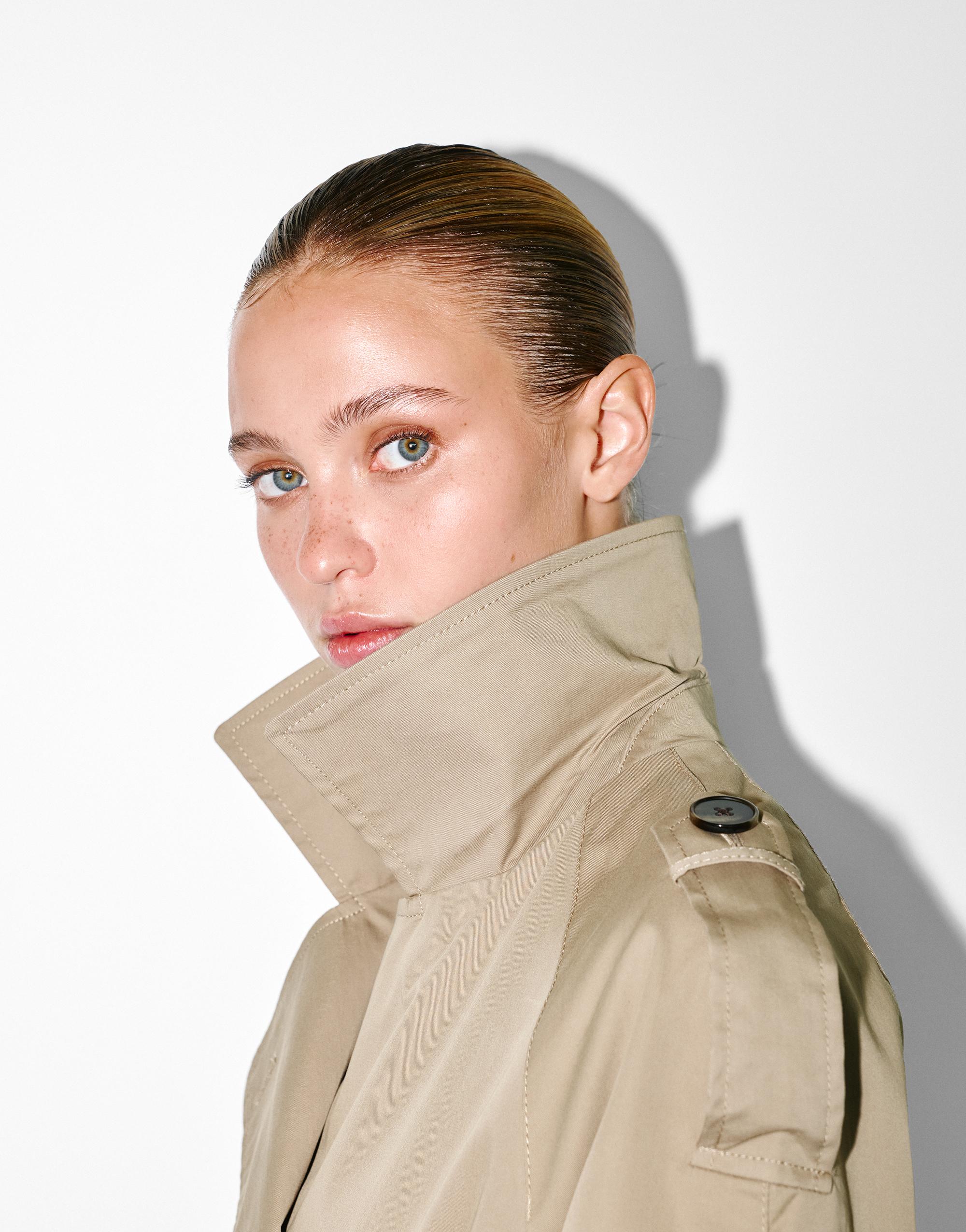 Kemerli uzun trençkot - Görsel 32