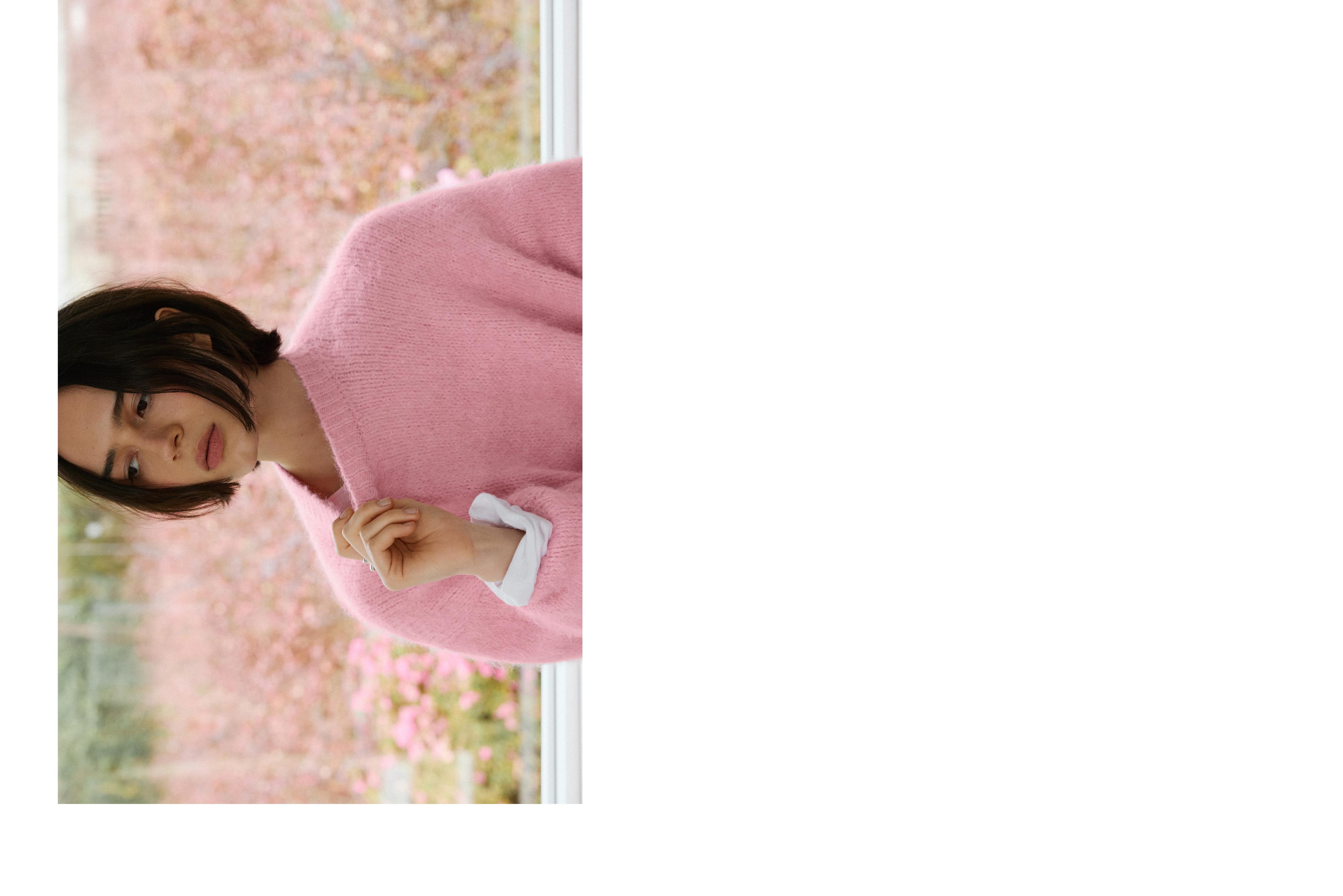 Pink round neck jumper — Chewing gum