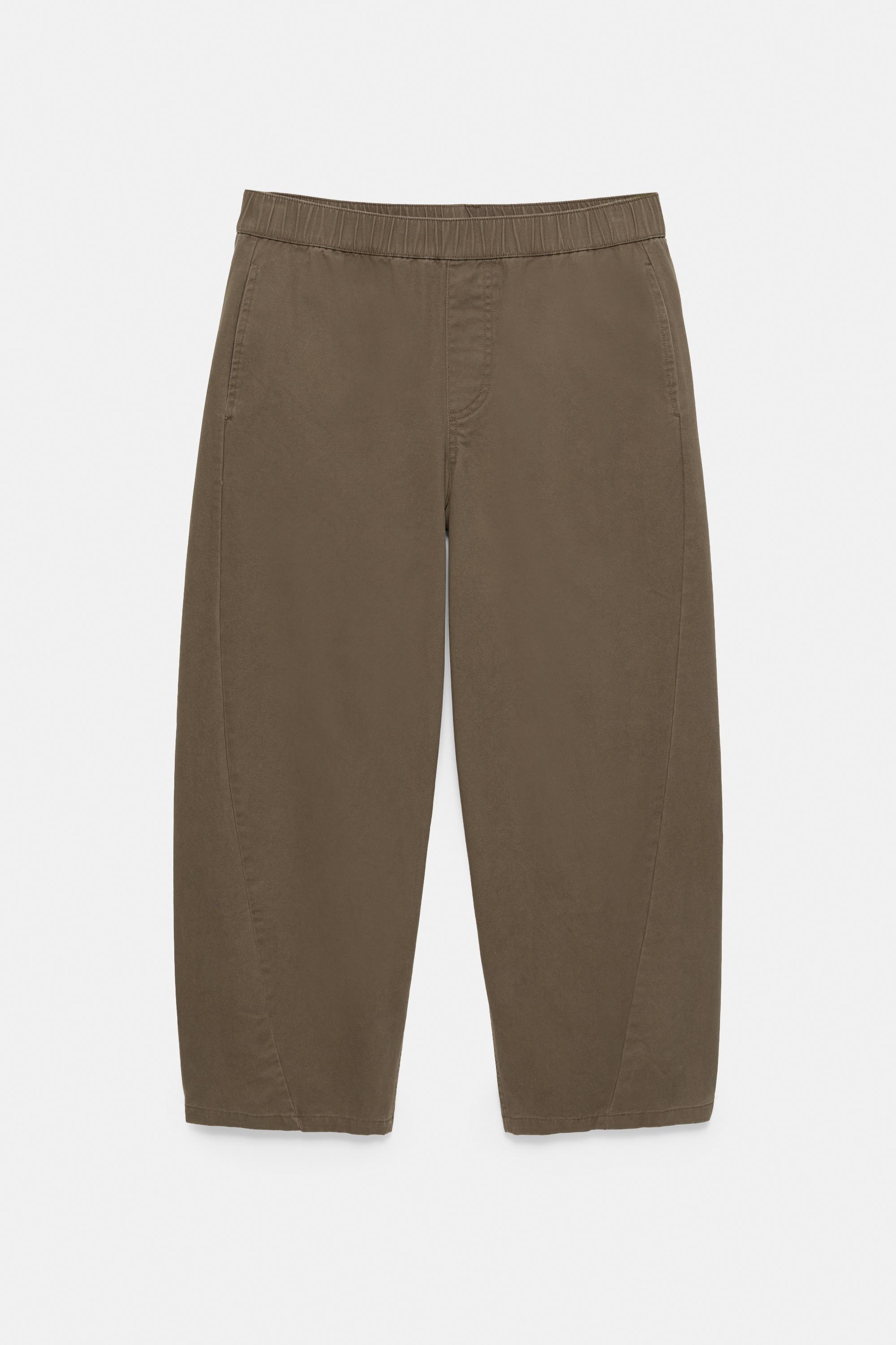 Barrel trousers — Brown
