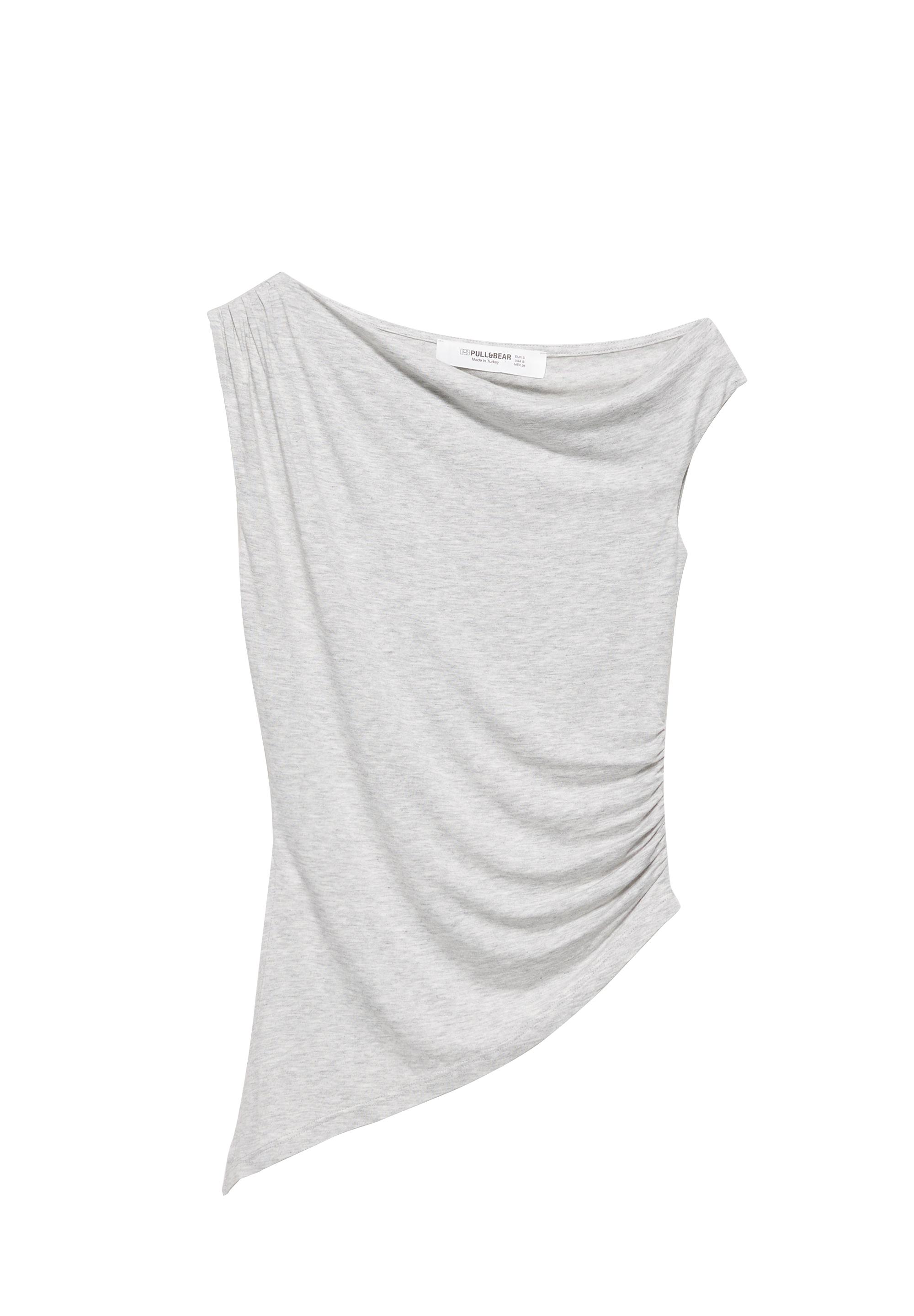 Asymmetric top — Grey marl