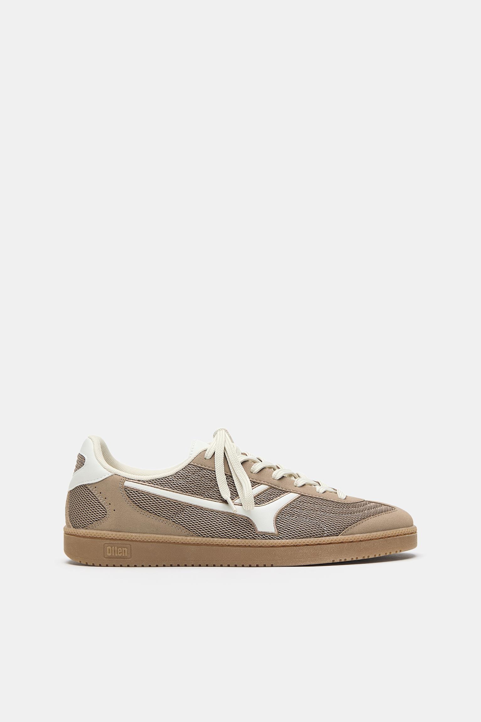Retro textured trainers — Brown
