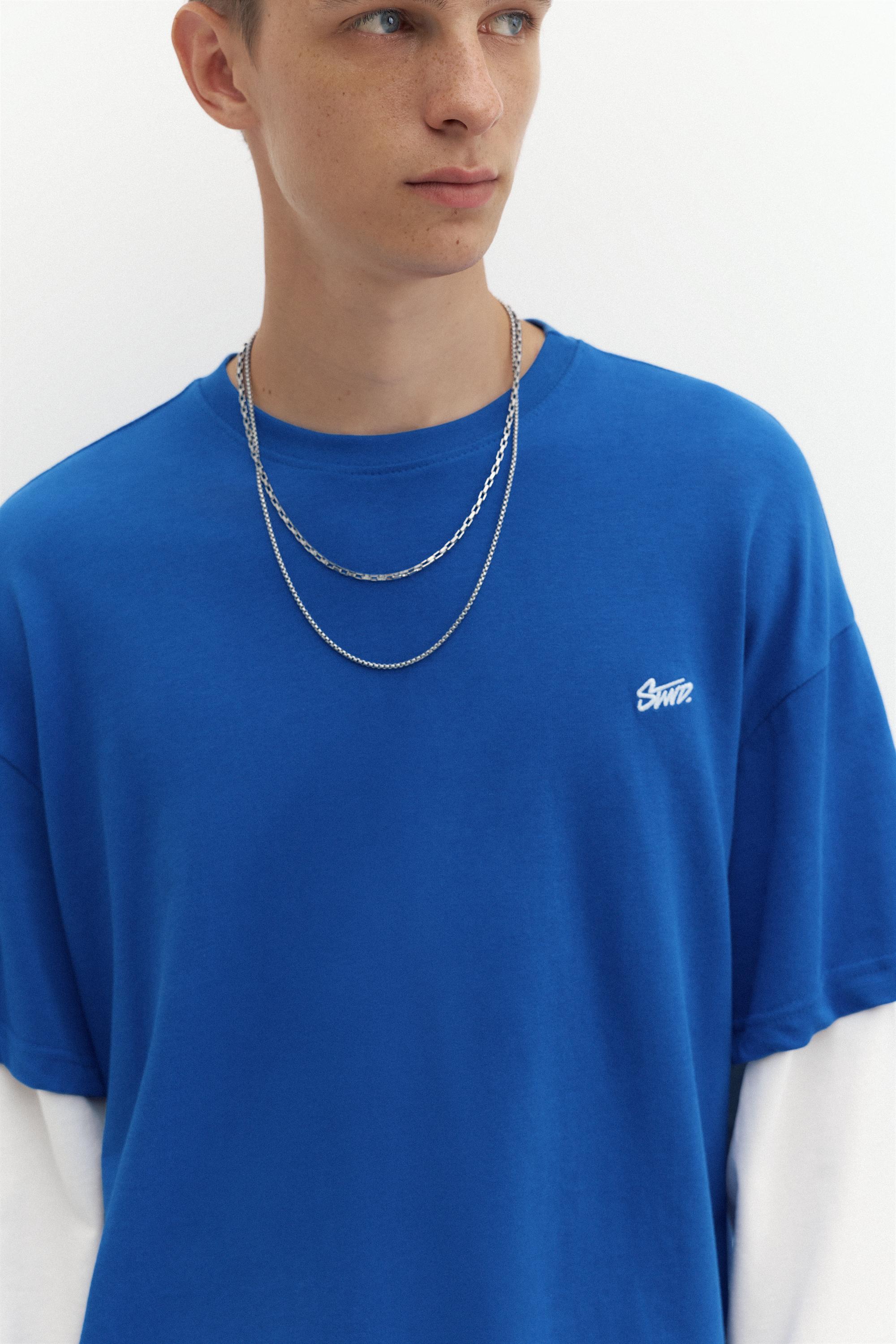 Double sleeve T-shirt — Deep blue