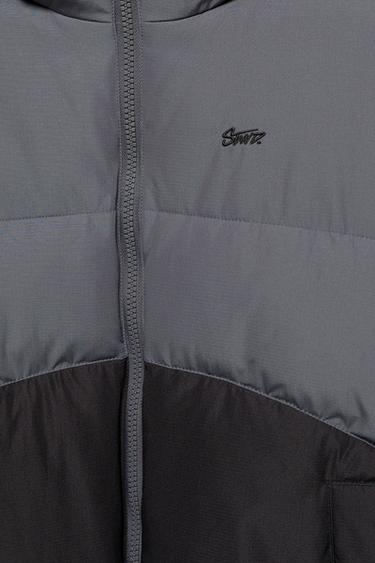 Paneled puffer jacket — Black 9