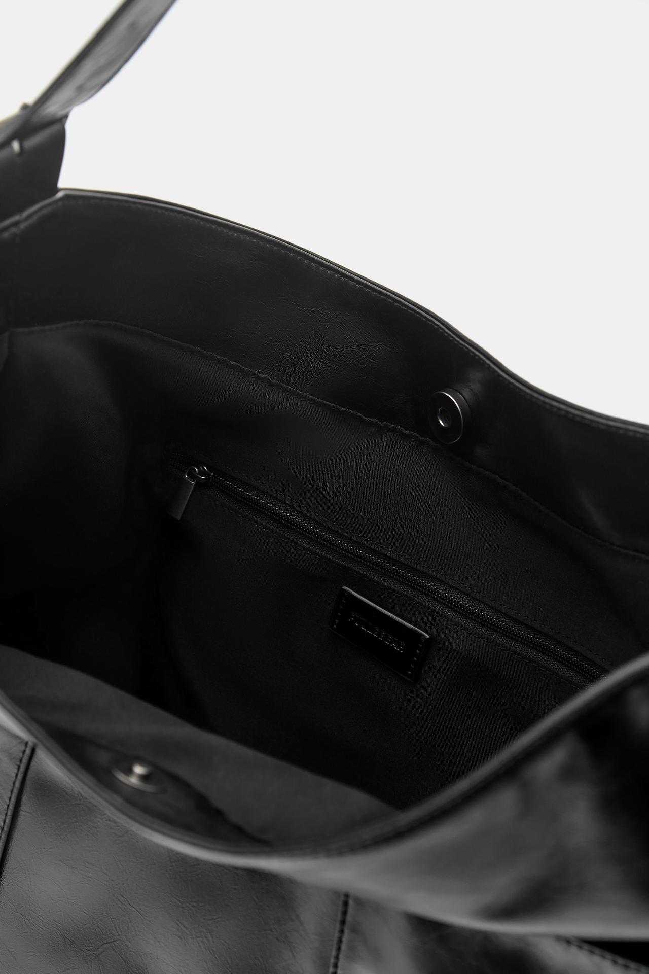Strappy tote bag — Black