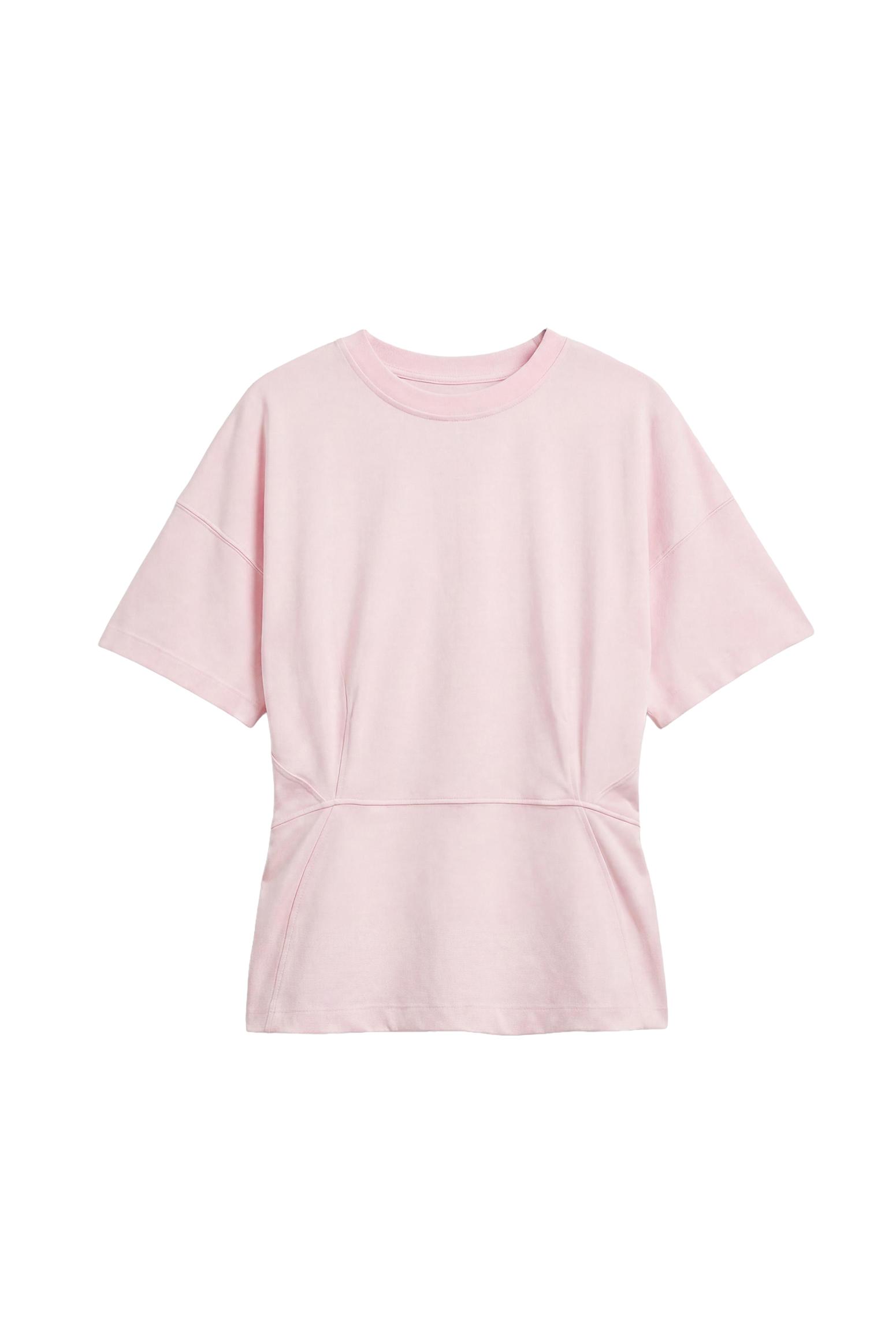 Panelled boxy-fit T-shirt — Pink