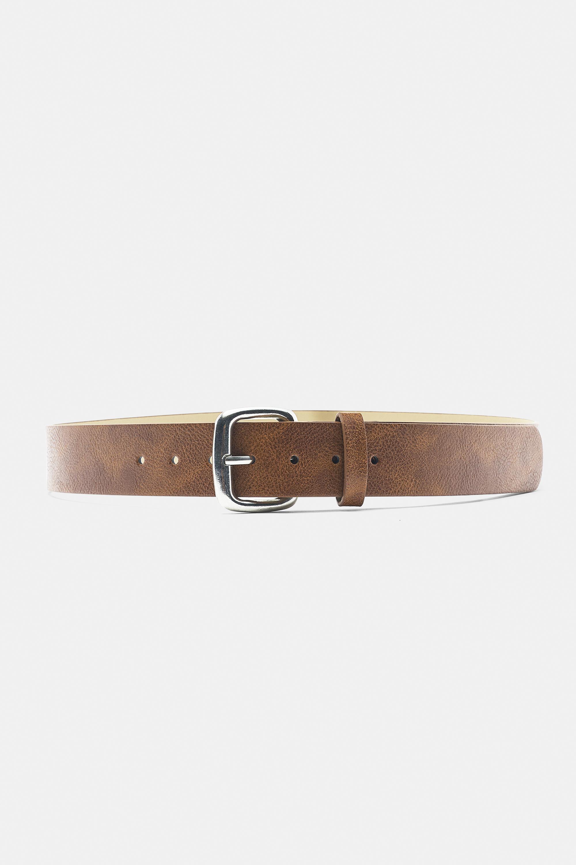 Square buckle belt — Brown (alternate view)