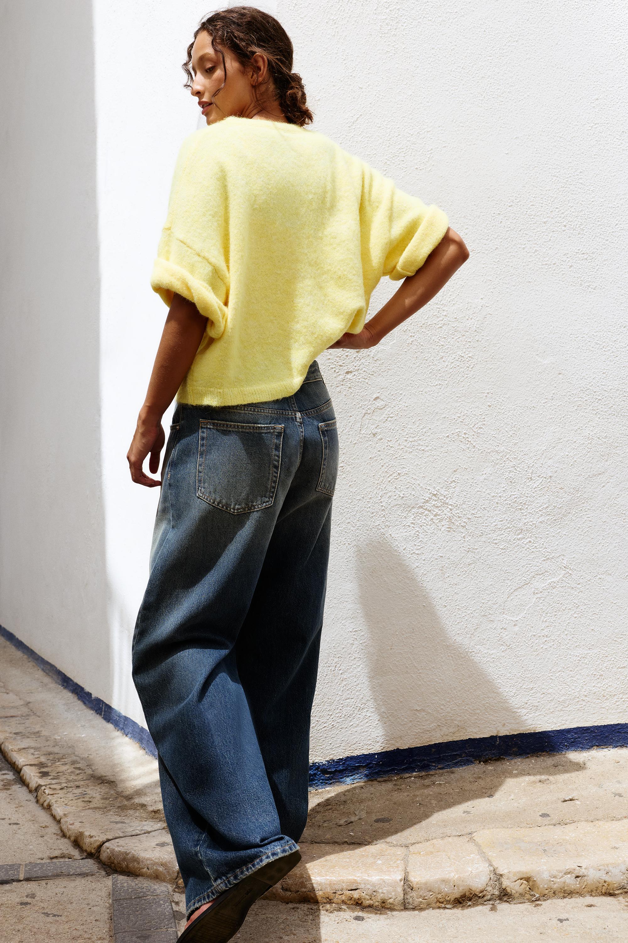 Short sleeve cardigan — Yellow