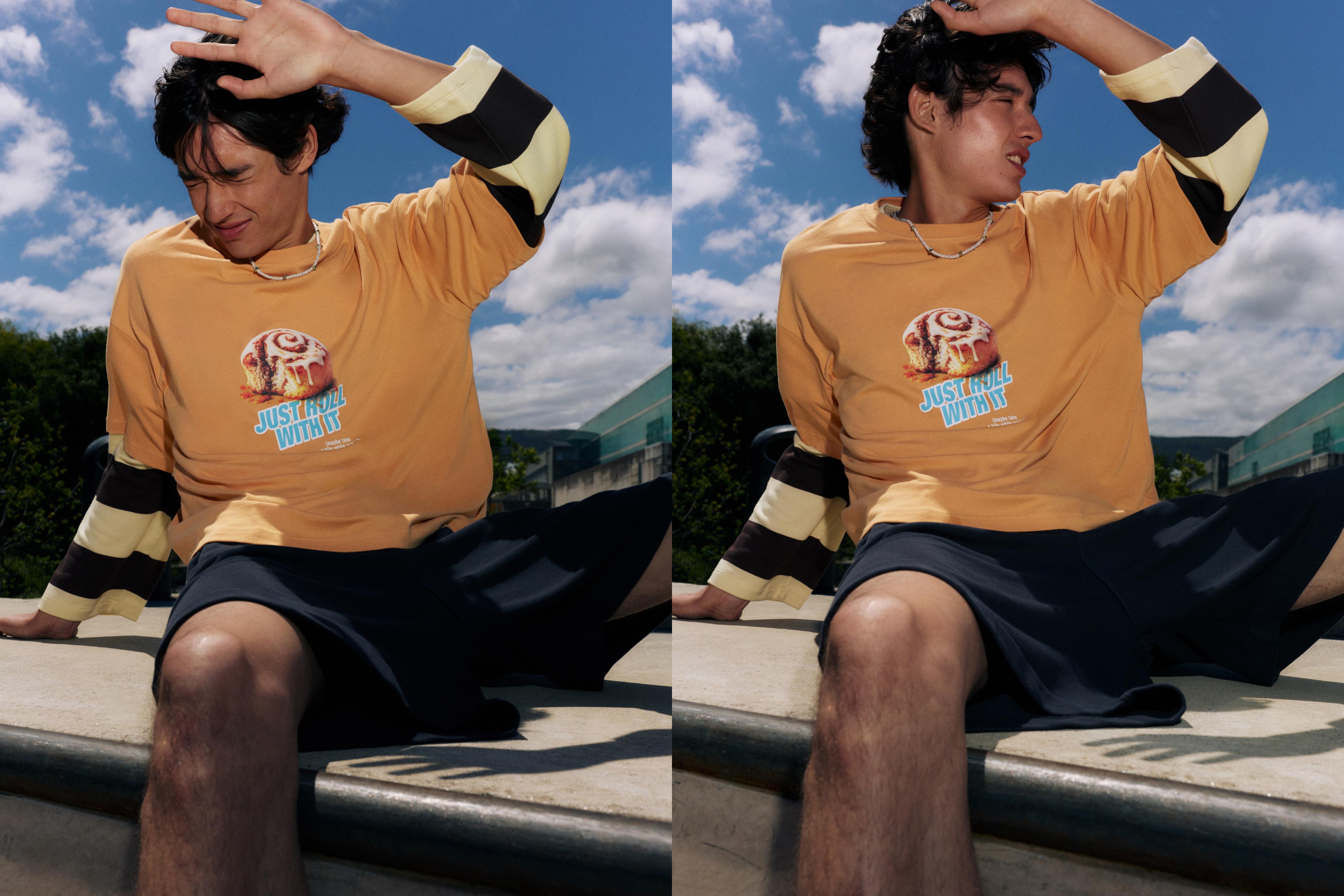 STWD cinnamon roll graphic T-shirt — Orange