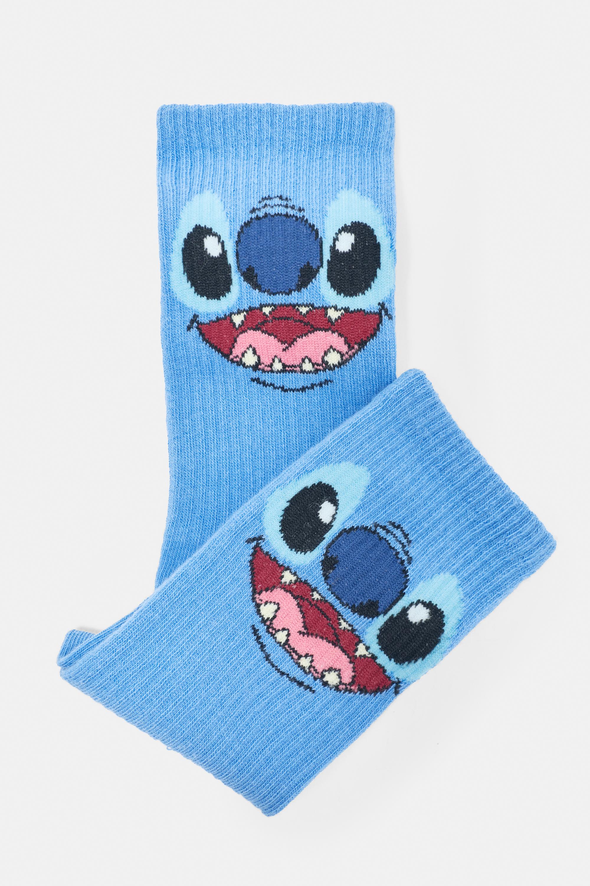 Stitch graphic socks — Blue