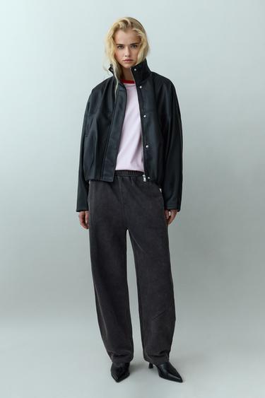 Grey barrel trousers — Anthracite grey 1