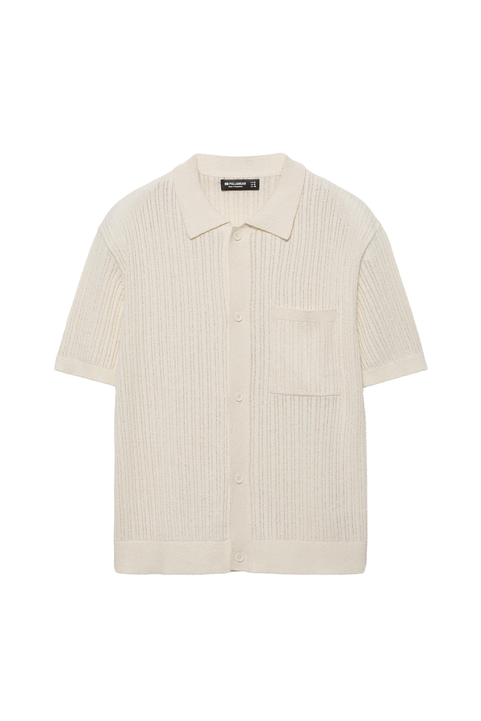 Kısa kollu örgü gömlek - Görsel 15