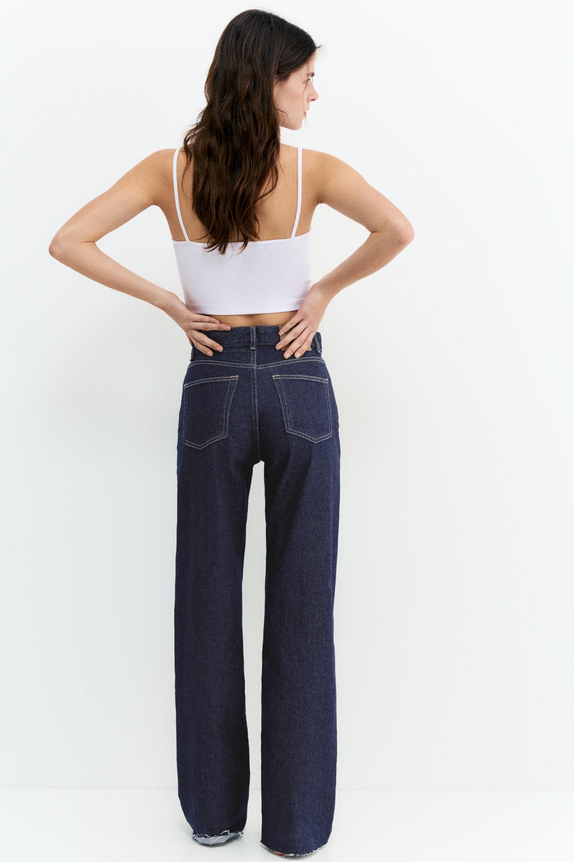 Yüksek bel geniş paça jean - Görsel 113