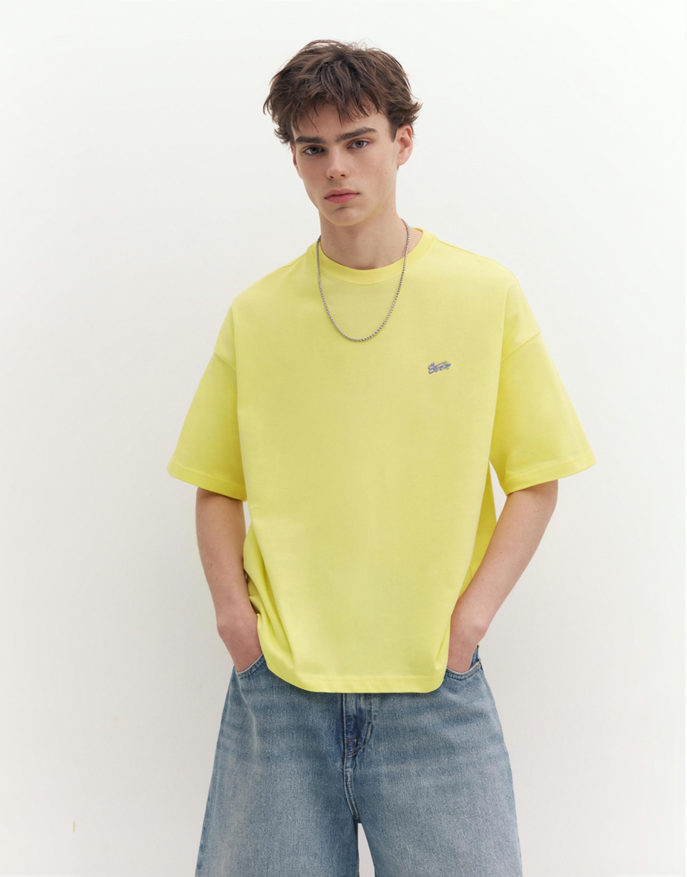 STWD logo boxy T-shirt — Yellow
