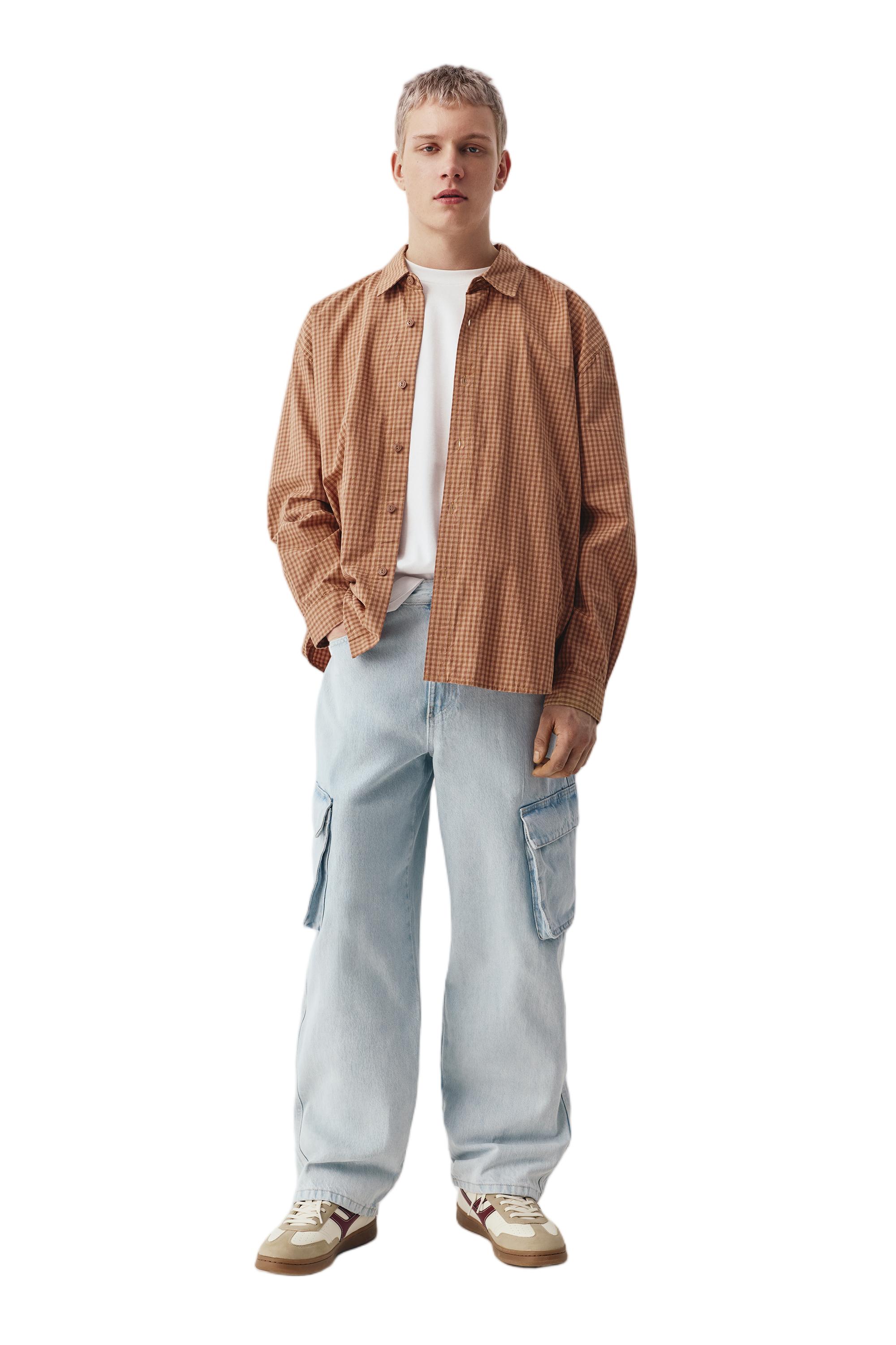Baggy cargo jeans — Pale blue