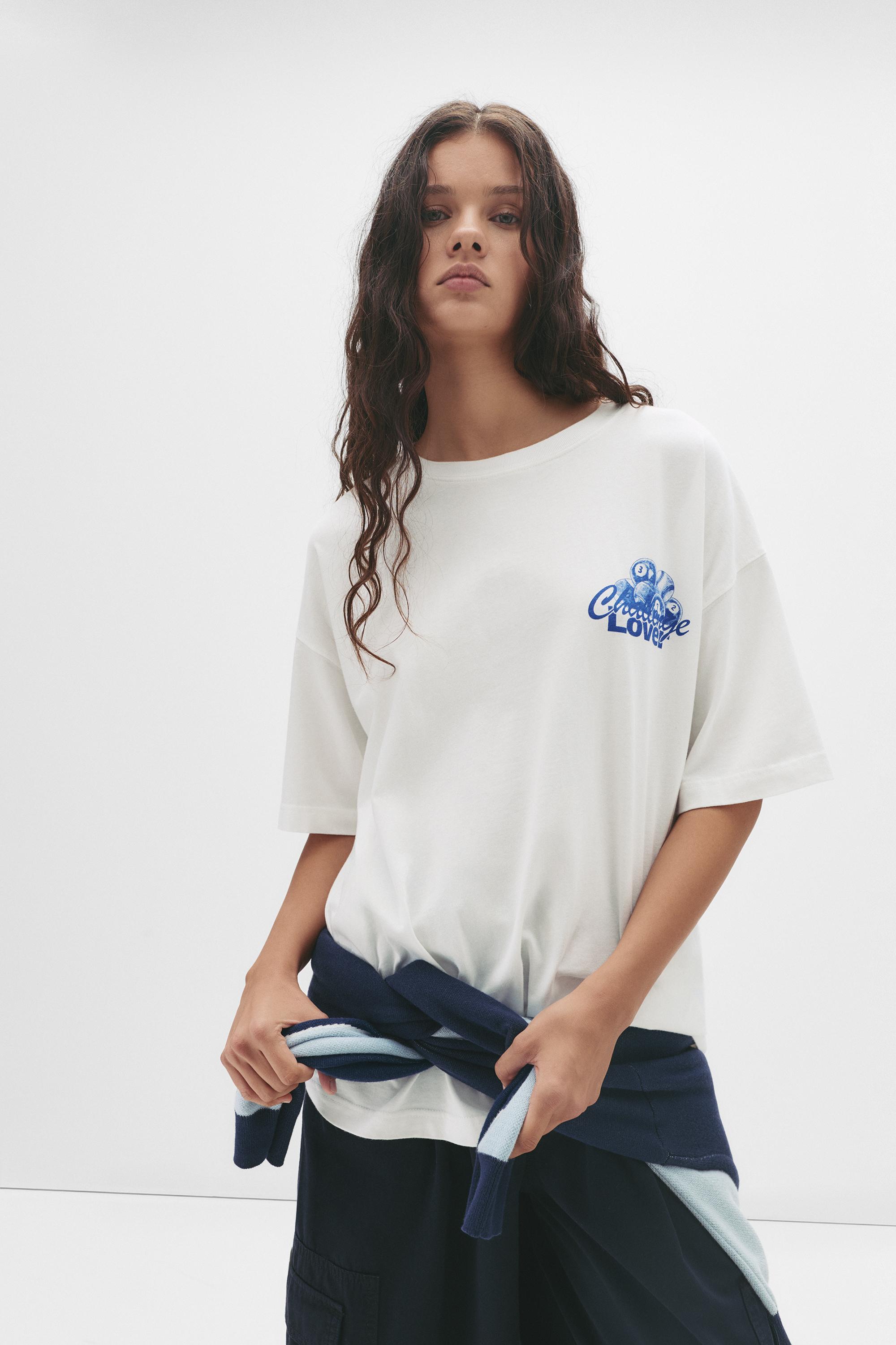 T-Shirt Mit Billardkugel-Print