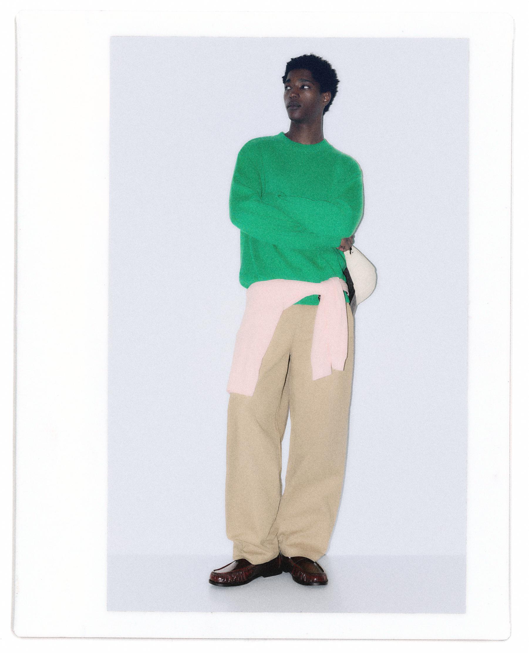 Round neck jumper — Green