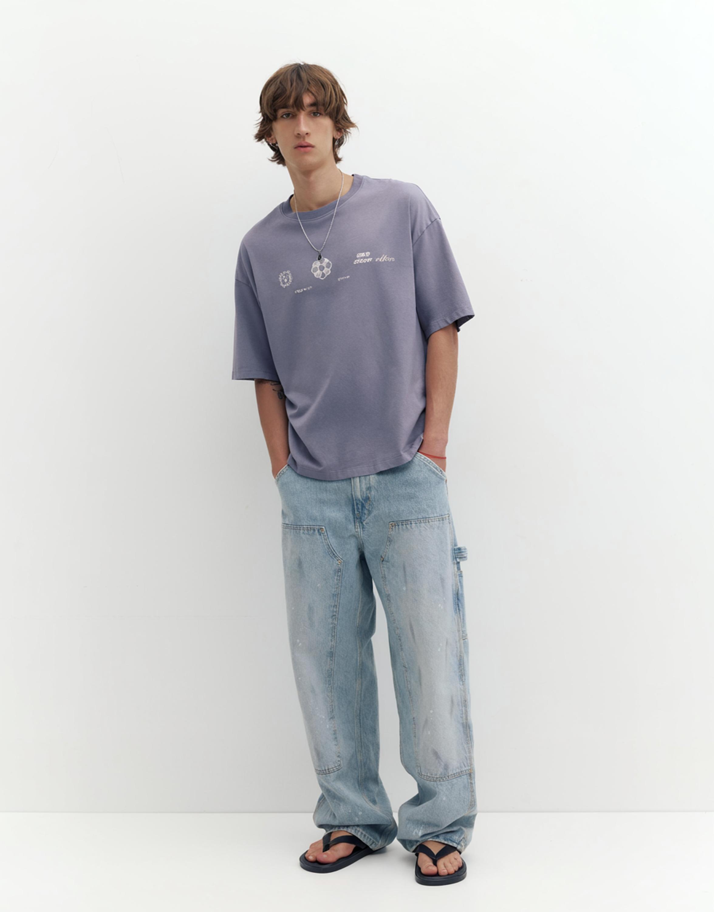 STWD graphic T-shirt — Anthracite grey