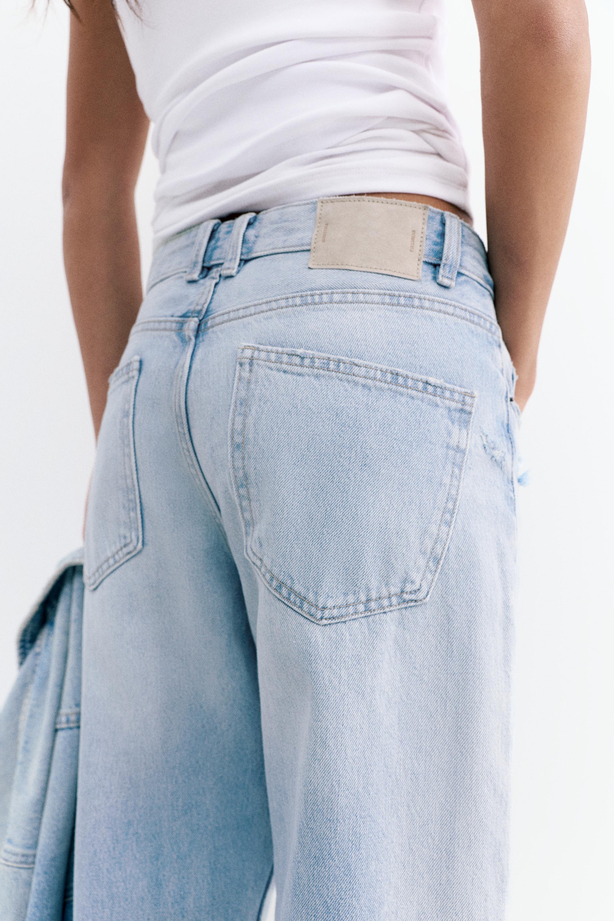 Ripped boyfriend jeans — Pale blue