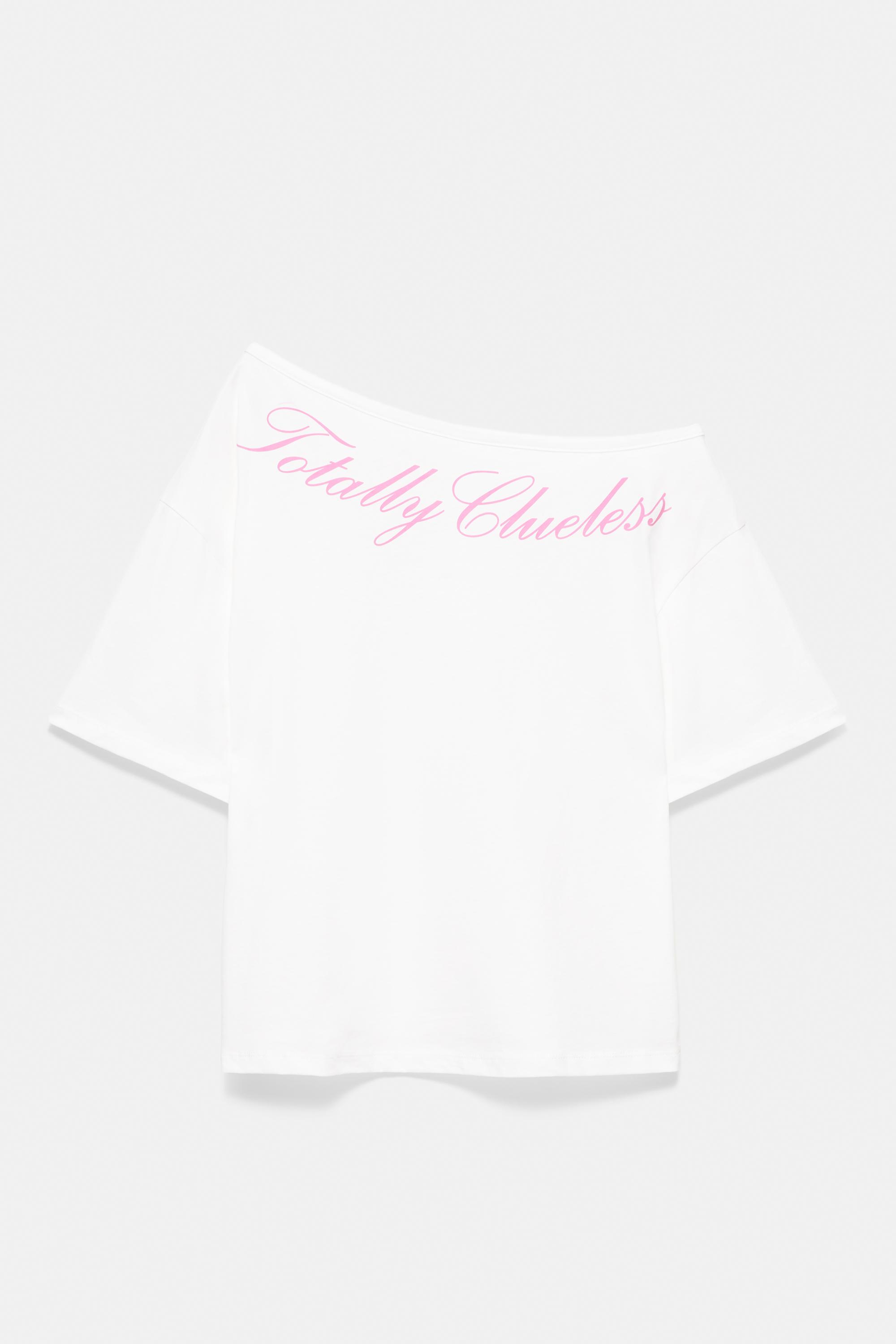 Clueless asymmetric T-shirt — White